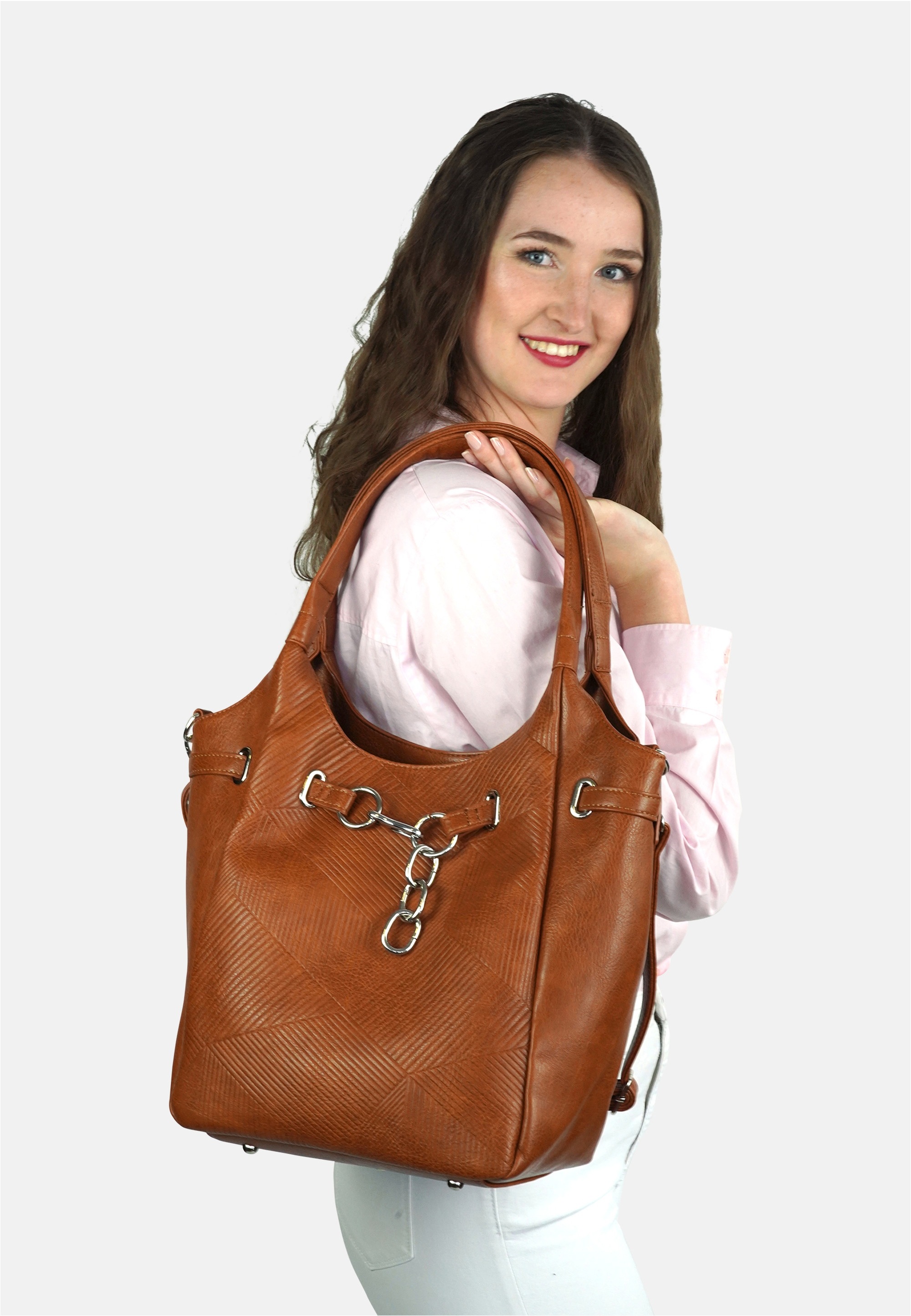 Harpa Schultertasche »Regina« in Trapezform mit unterteiltem Hauptfach