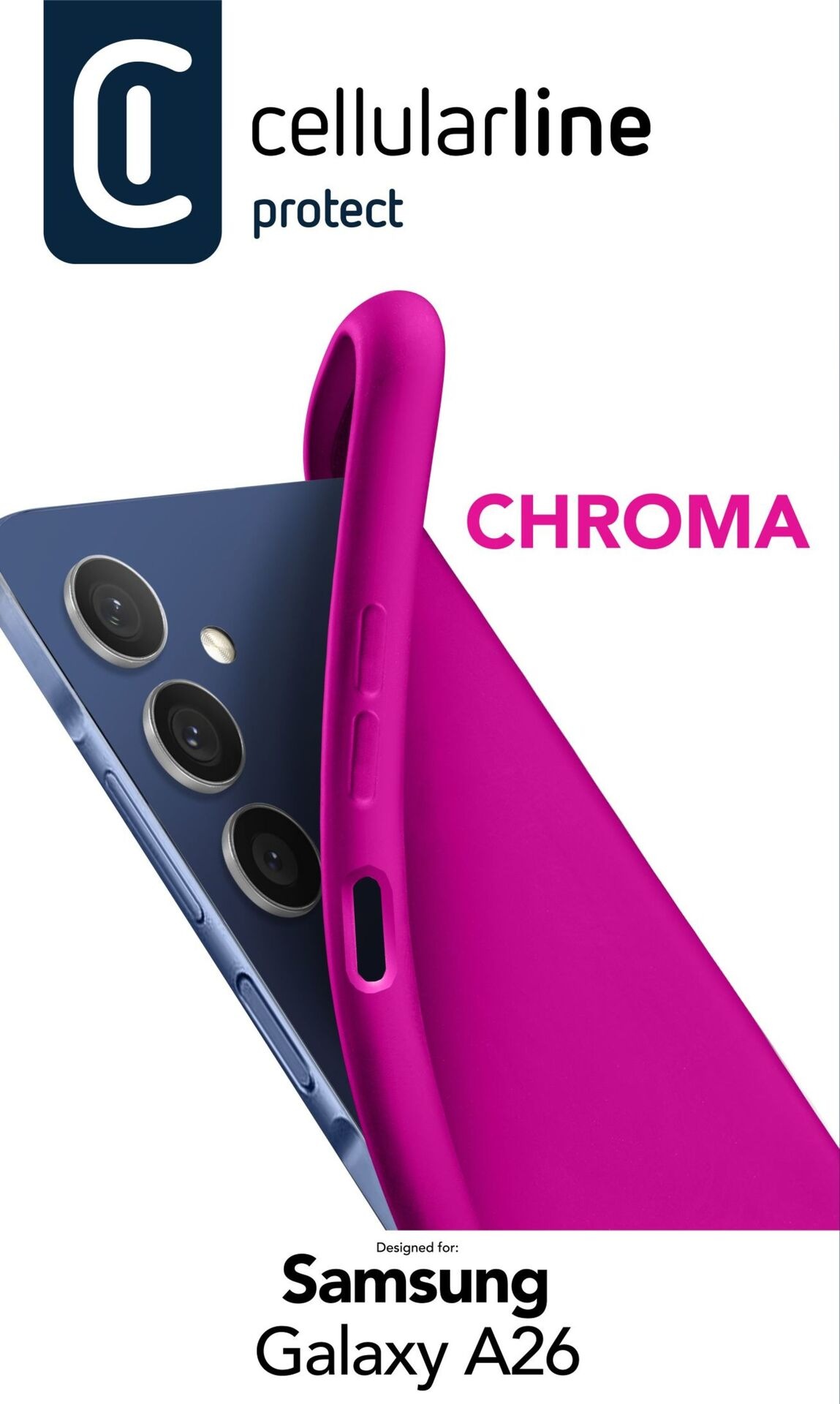 Cellularline Handyhülle »Chroma Case für Samsung Galaxy A26 5G« Samsung Galaxy A26 Backcover, Schutzhülle, Handyschutzhülle, Case, Schutzcase, stoßfest