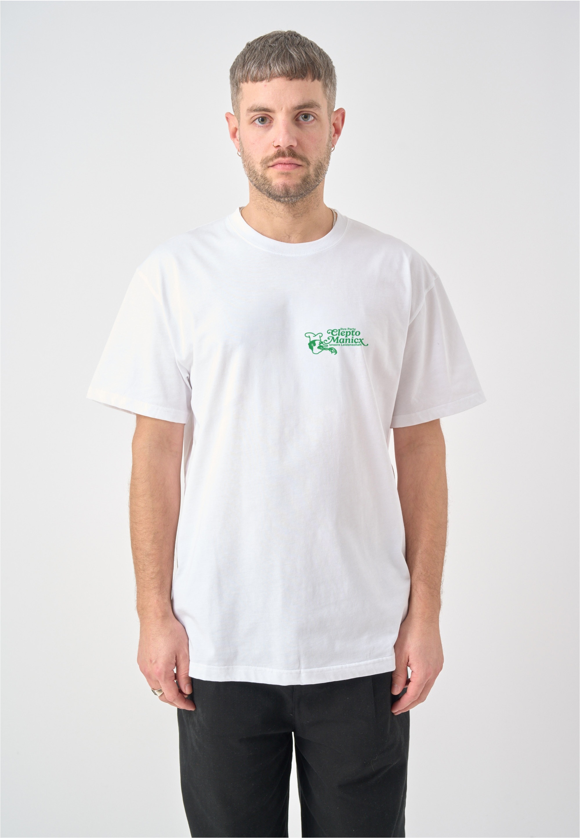 Cleptomanicx T-Shirt "Partyservice" mit großem Rückenprint