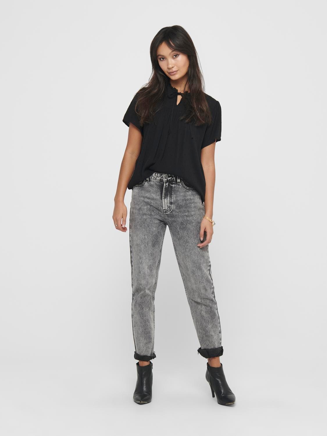 Thumbnail - JDY Kurzarmbluse "JDYLIMA LIFE S/S TOP WVN NOOS" Viskose, loose fit