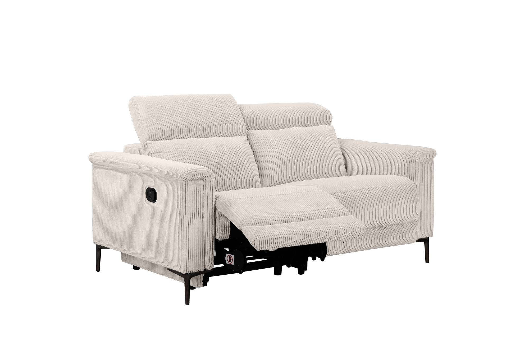 Places of Style 2-Sitzer »Lund in Cord, mit manueller o. elektrischer«, Relaxfunktion, USB-A, Kopfteilverstellung, Breite 160 cm