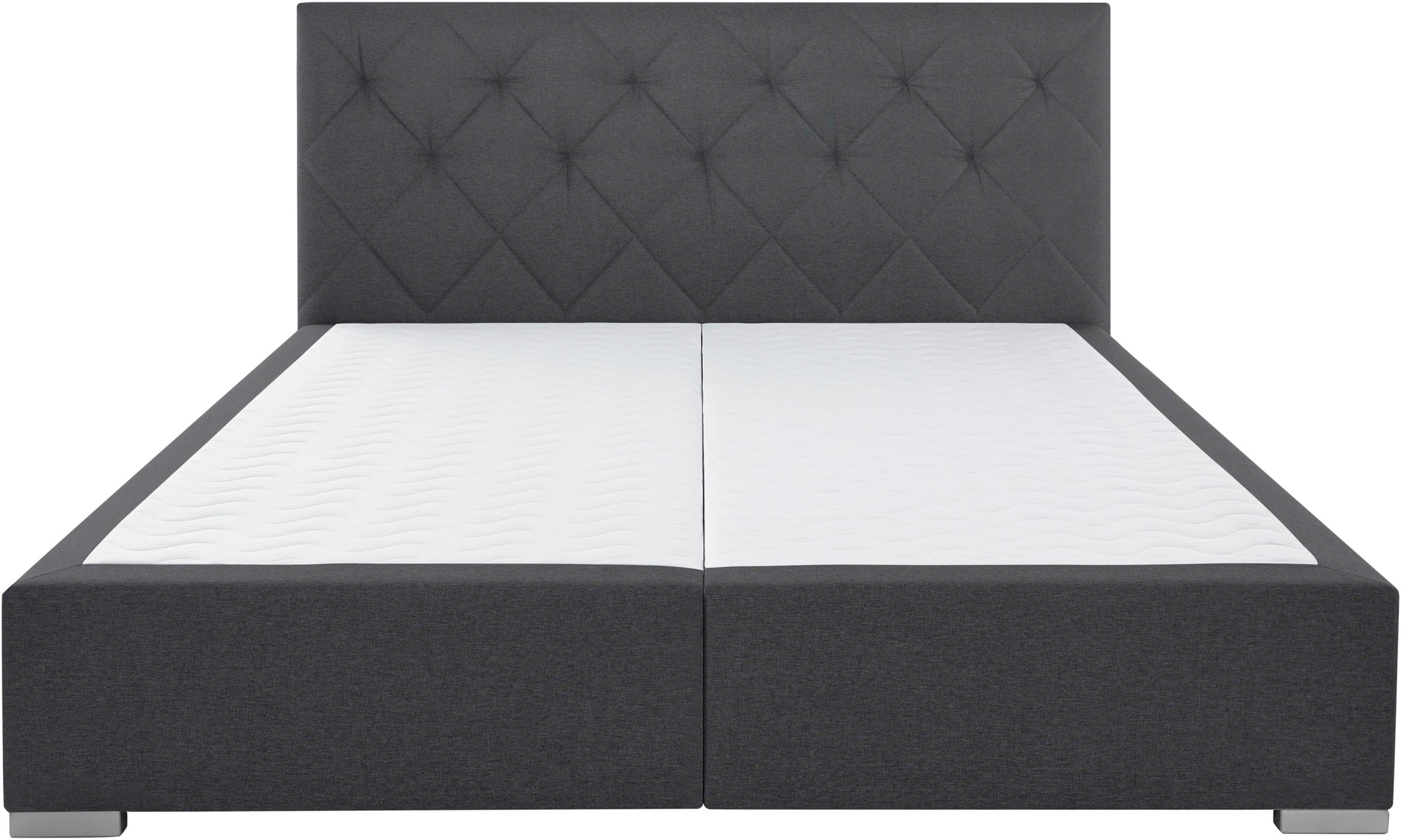 Boxbett HOME AFFAIRE "Tynan", grau (anthrazit), B:194cm L:210cm, Komplettbetten, Boxspringbett, wahlweise mit Bettkasten, in H2, H3 & H4 erhältilich 8