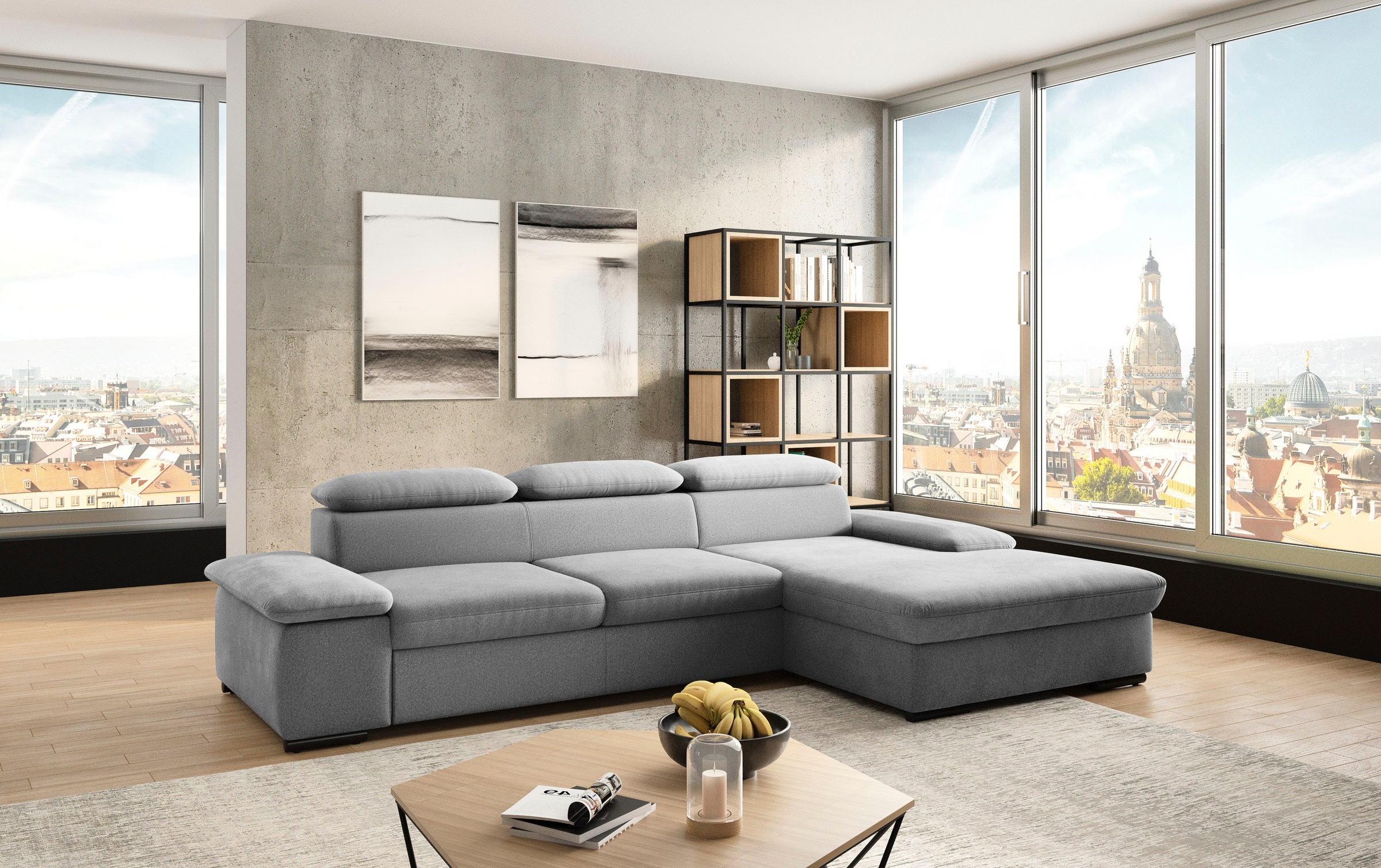 sit&more Ecksofa »Alcudia L-Form«, wahlweise mit Bettfunktion