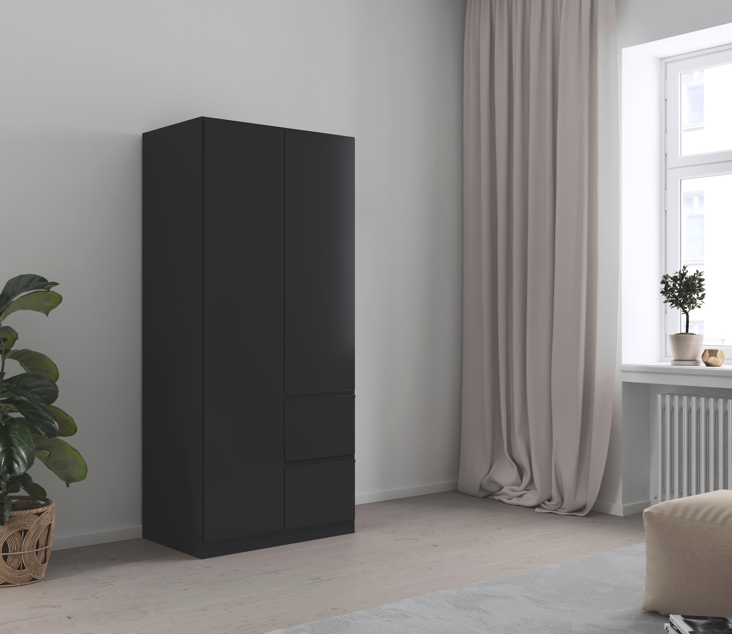 rauch Drehtürenschrank »Kleiderschrank Schrank Garderobe Wäscheschrank COSTA«, Breite 91 cm grifflose Front mit Push-to-Open Funktion MADE IN GERMANY