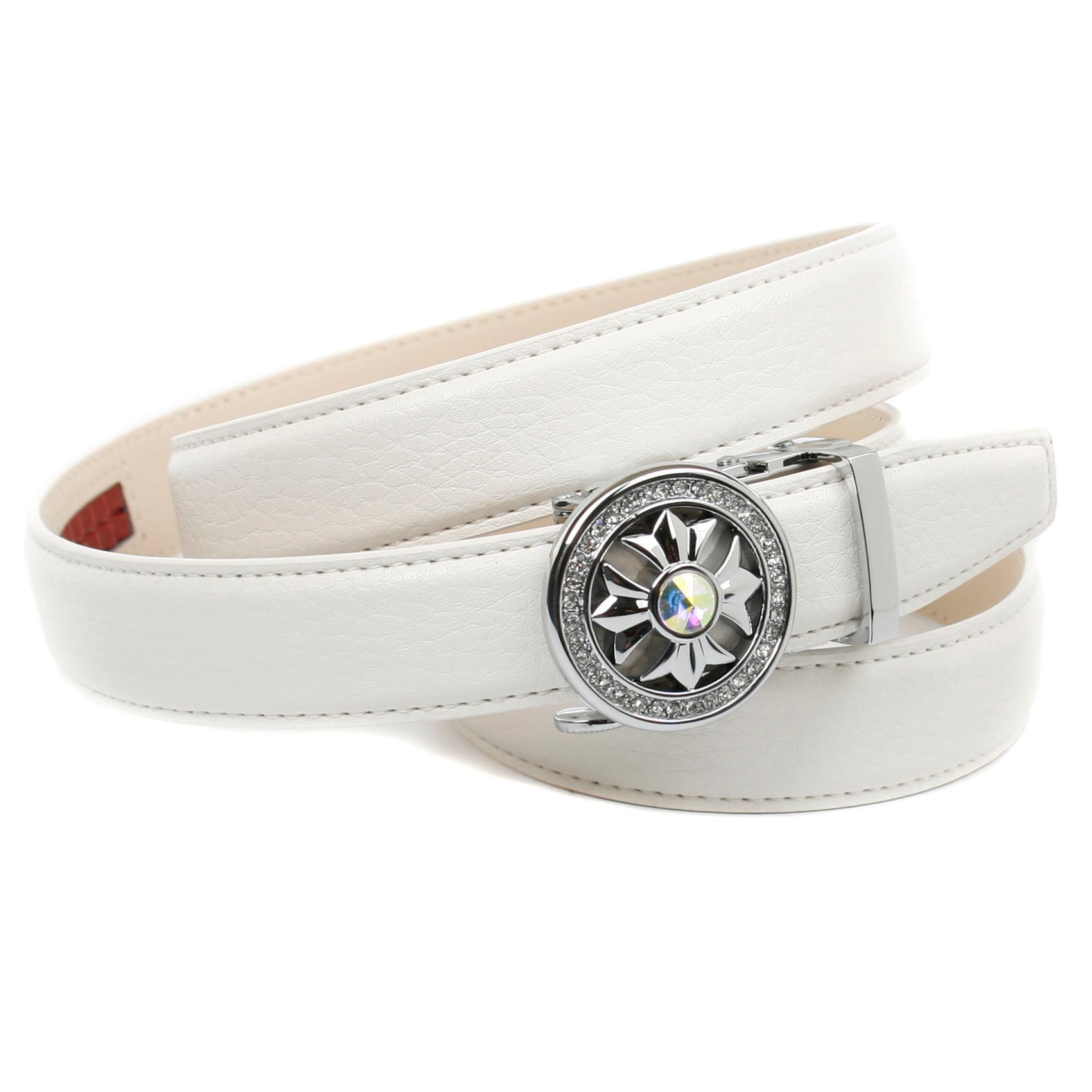 Anthoni Crown Ledergürtel, 2,4 cm femininer Ledergürtel in weiß online  kaufen | BAUR | Anzuggürtel