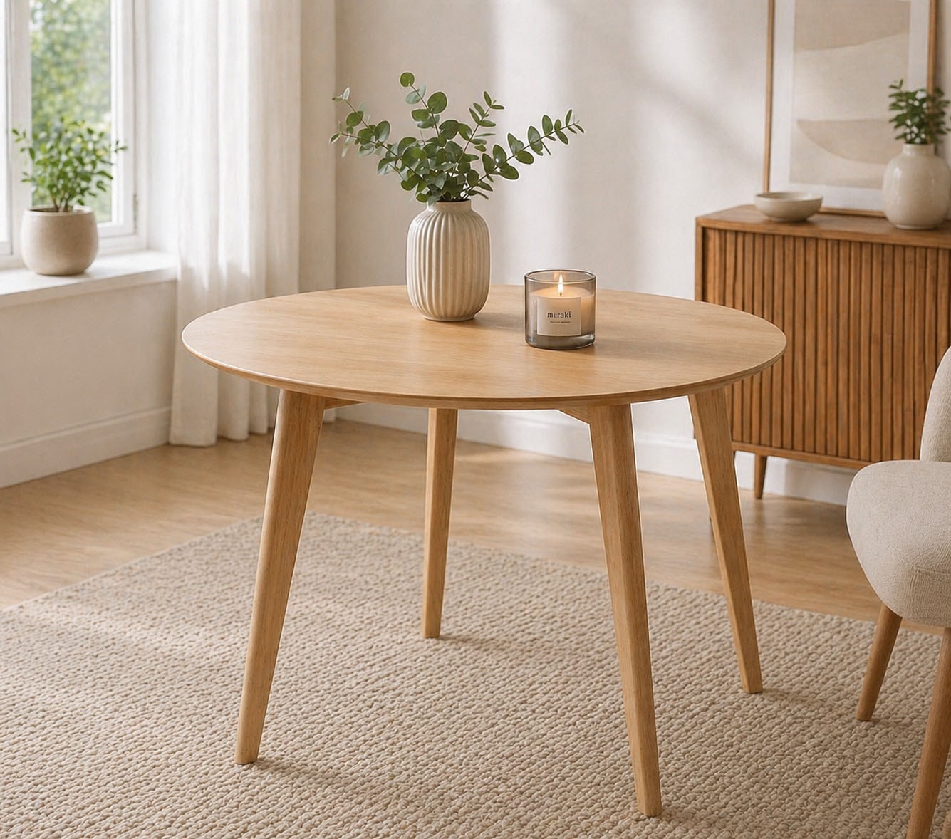 ACTONA GROUP Esstisch "Roxby rund Ø105 – kompakt, robust & pflegeleicht, zeitloses Design" Küchentisch, OTTOs Choice, 1 Stk. tlg.