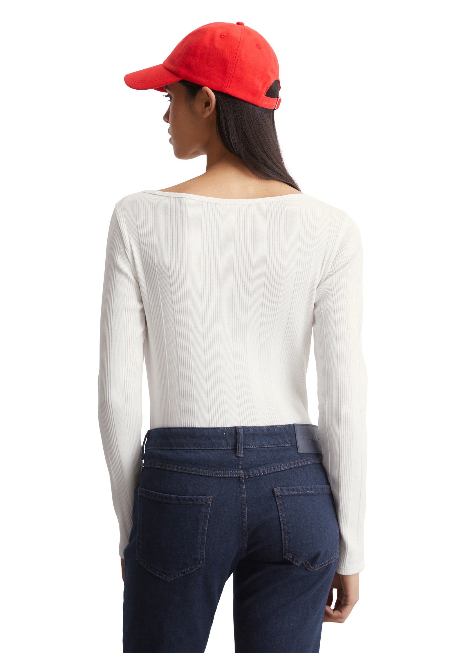 Marc O'Polo DENIM Langarmshirt »aus Ripp-Jersey«
