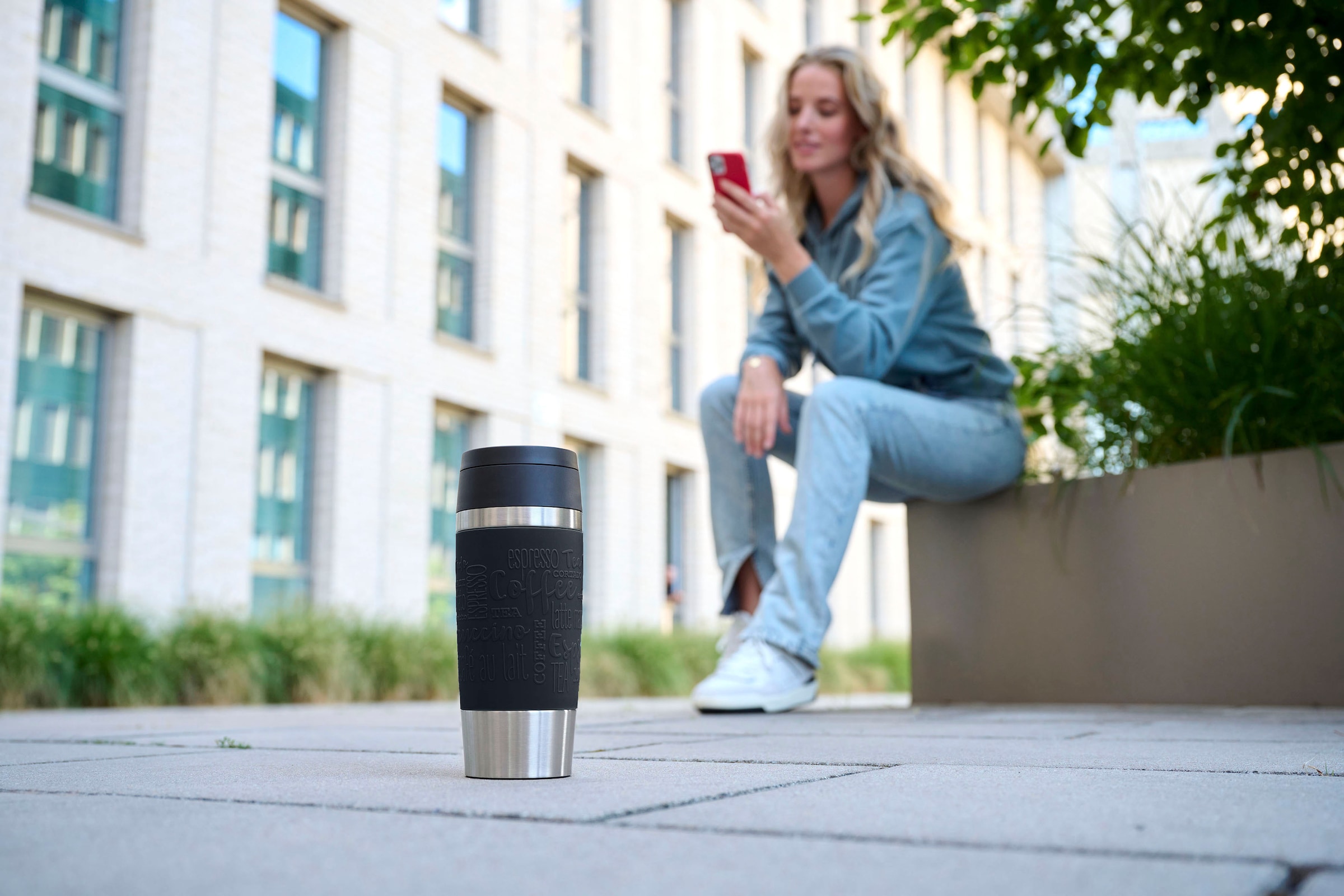 Emsa Thermobecher »Travel Mug Classic, mit 360°-Trinköffnung«, 4h heiß, 8h kalt - 360 ml / 6h heiß, 12h kalt - 500 ml, 100% dicht