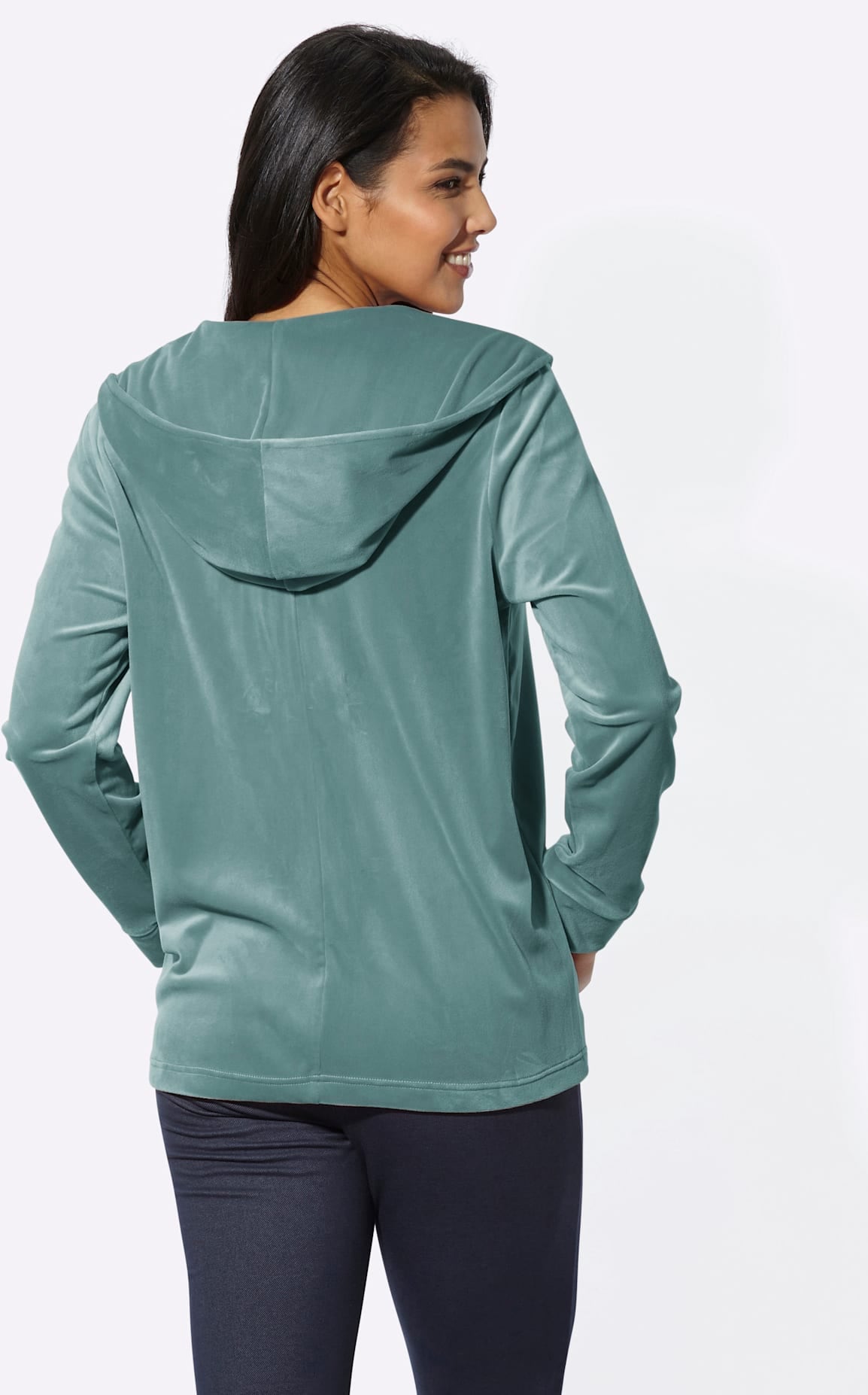   Nickijacke mit Kapuze