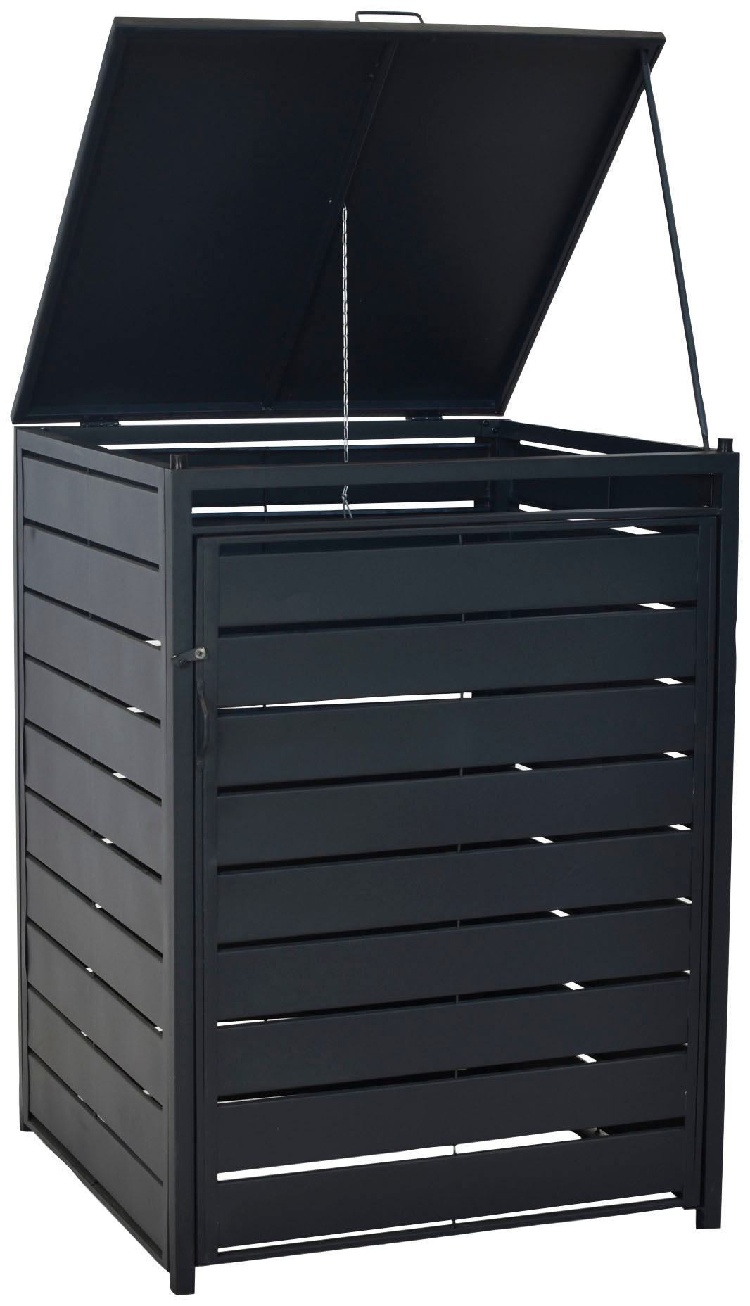 MERXX Mülltonnenbox »Basis Alu/Stahl«, für 120 Liter Mülltonne