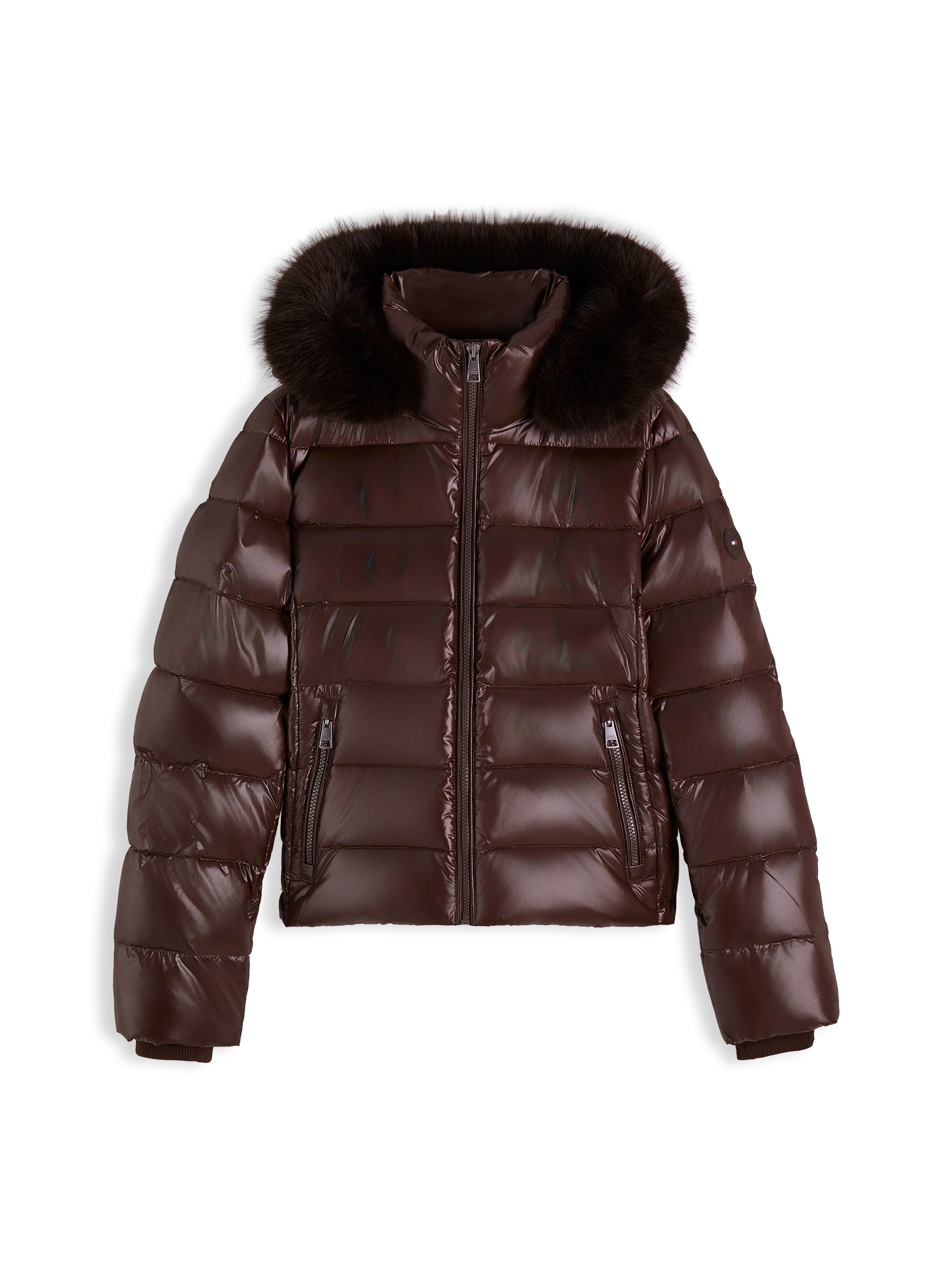 Tommy Hilfiger Steppjacke »GLOSS DOWN FITTED JACKET« Kunstfaser, in leicht glänzender Optik