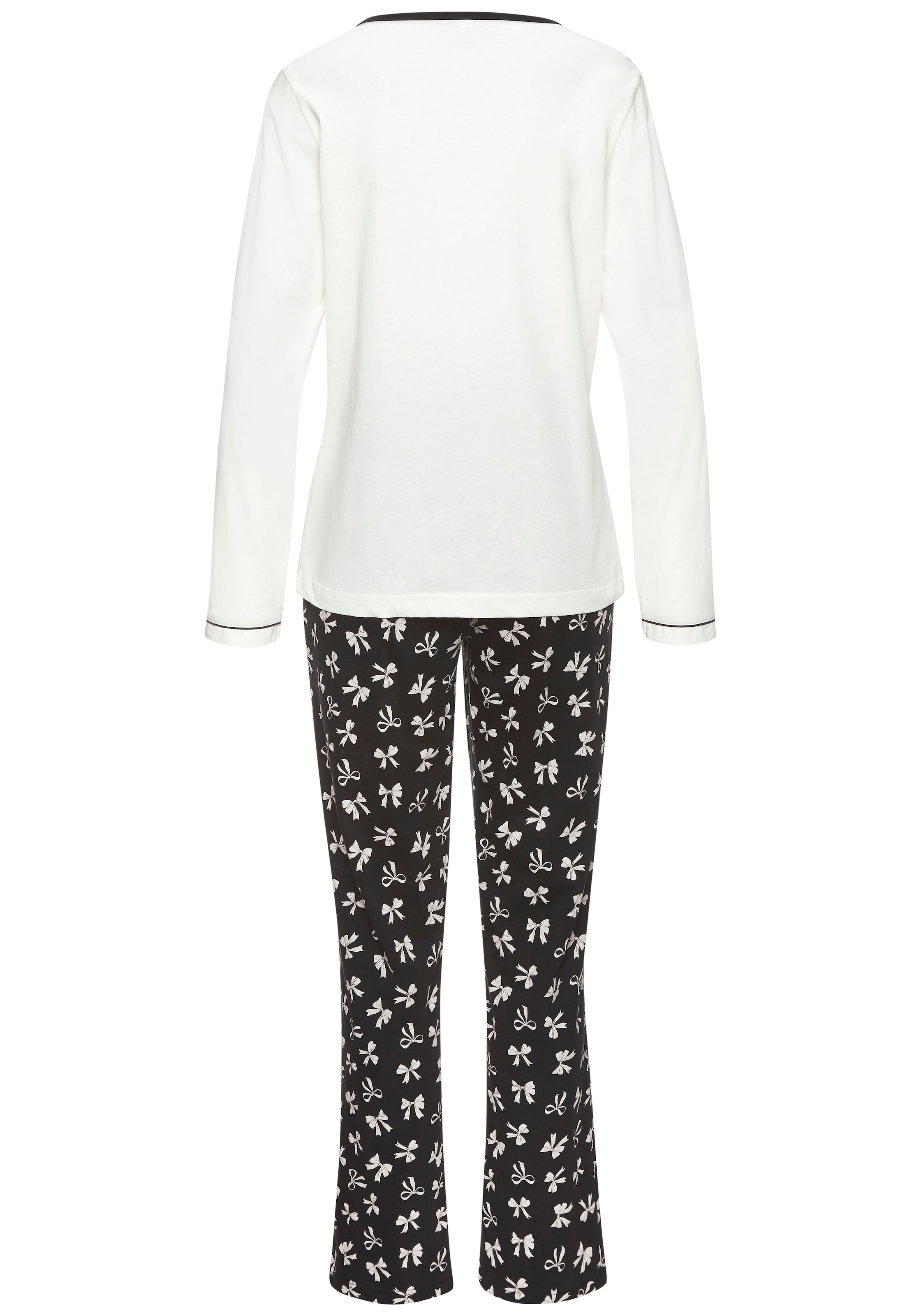 Vivance Dreams Pyjama, (Set, 4 tlg.), Mit süßem Schleifenmuster