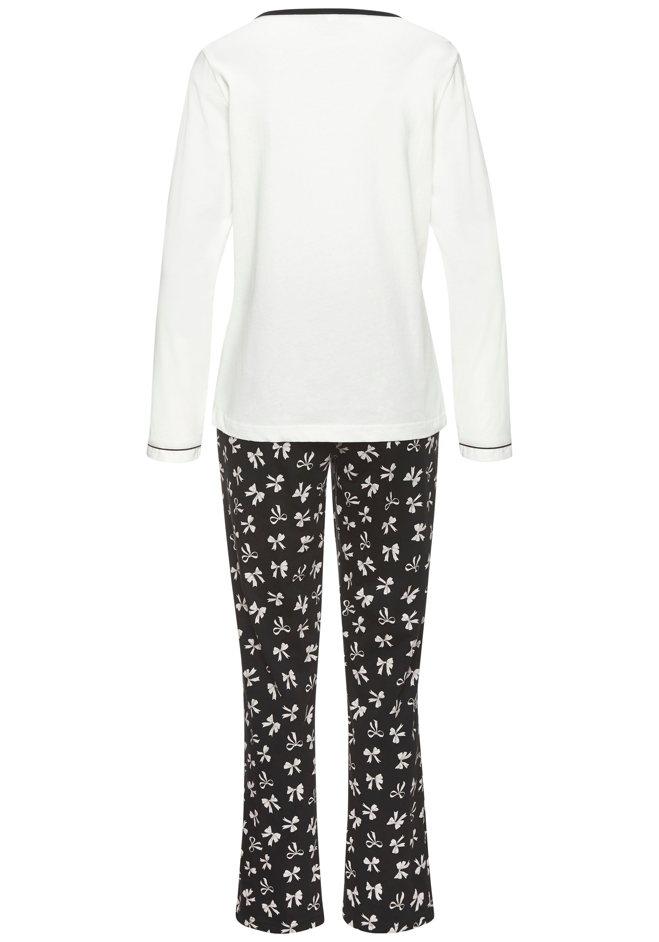 Vivance Dreams Pyjama, (Set, 4 tlg.), Mit süßem Schleifenmuster günstig online kaufen