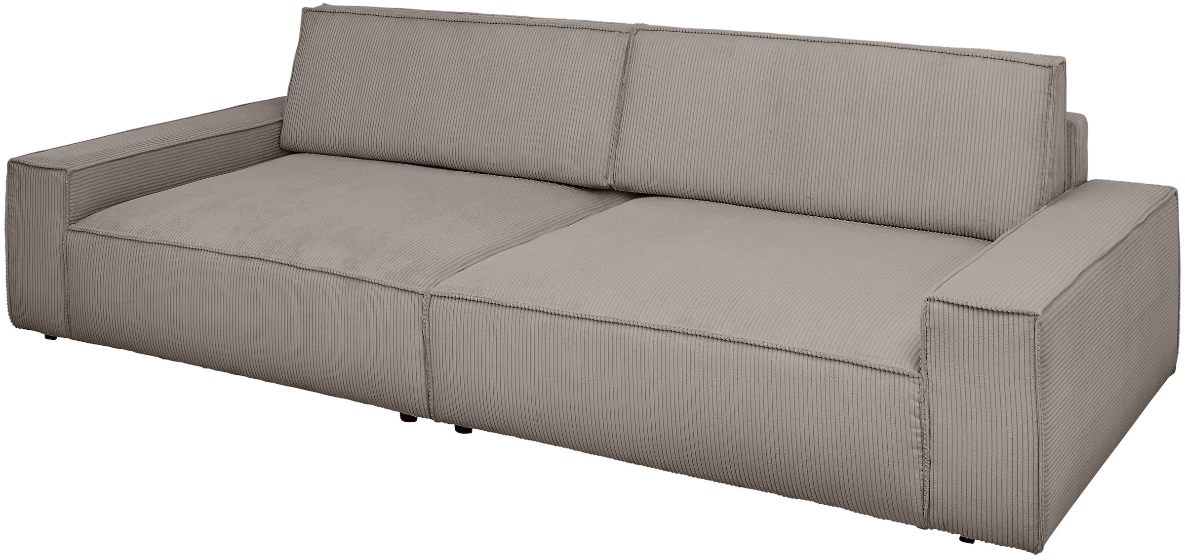 OTTO home Big-Sofa »SHERWOOD XXL Cord, Big-Sofa (316cm), extra tiefe Sitzfläche 95 cm« bequemer Sitzkomfort, Cord u. Leinenoptik, Kedernaht