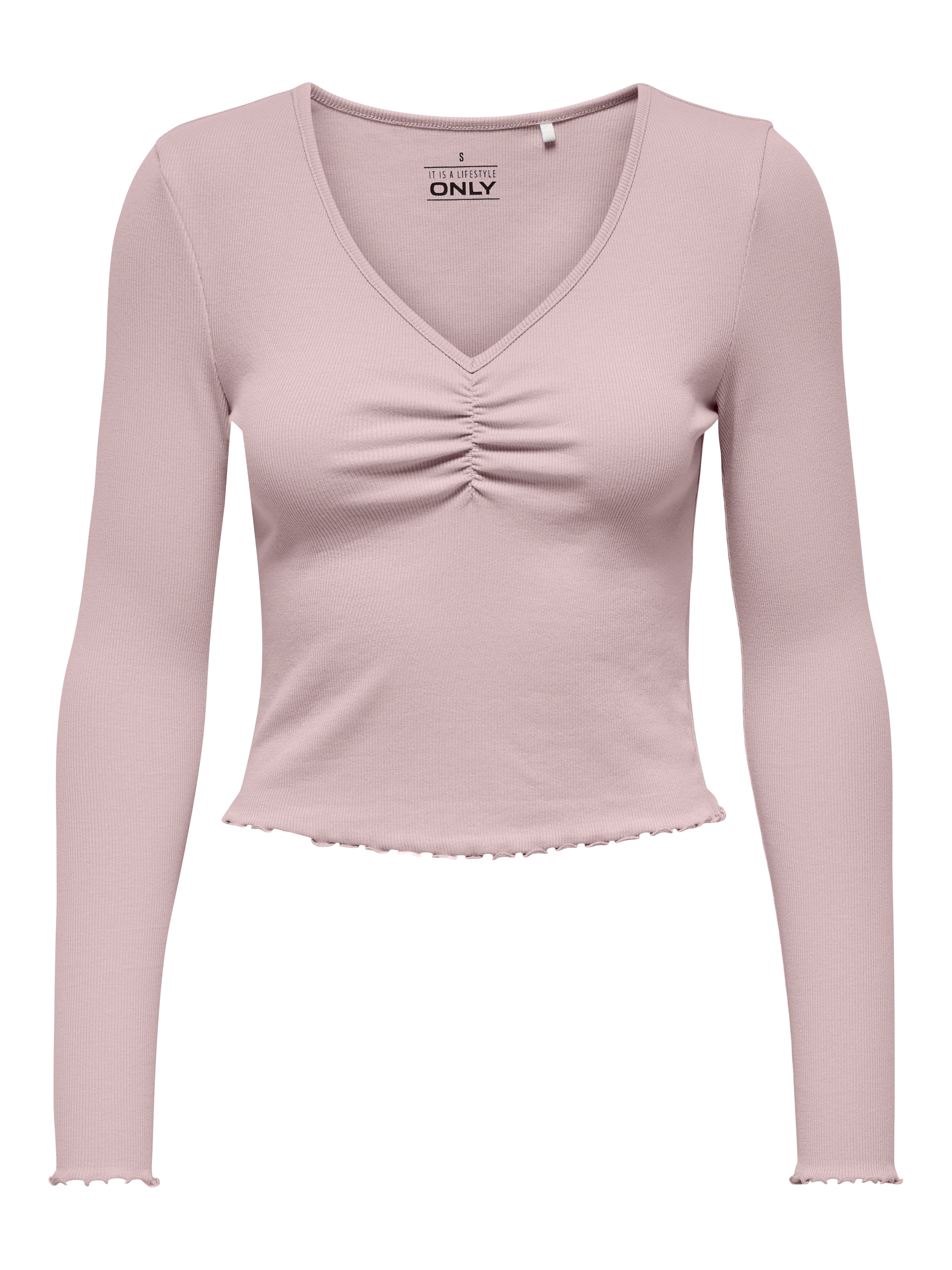 ONLY Langarmshirt »ONLBETTY L/S V-NECK TOP CC JRS«