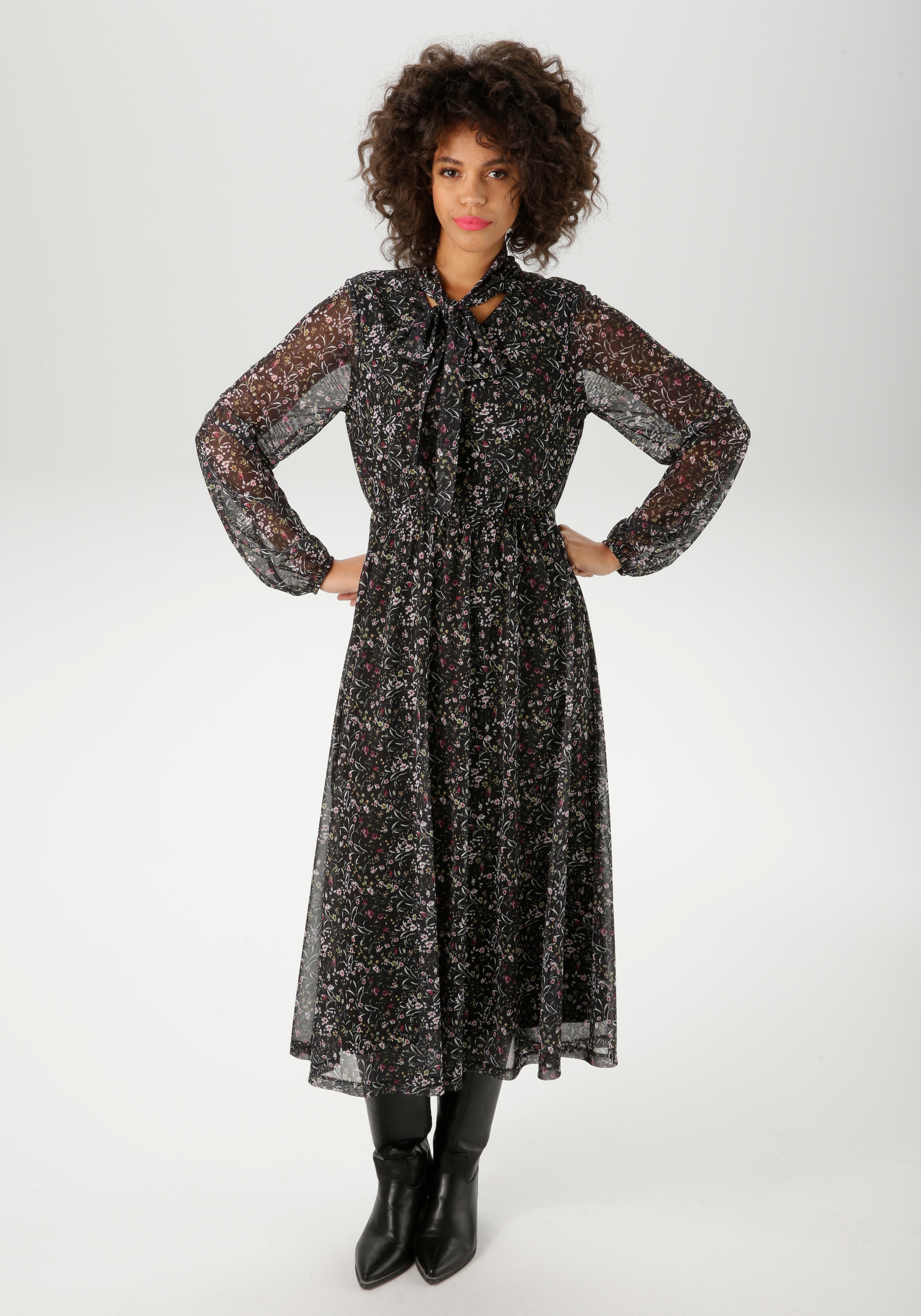 Aniston CASUAL Blusenkleid, mit farbenfrohen Blümchen bedruckt - NEUE KOLLE günstig online kaufen