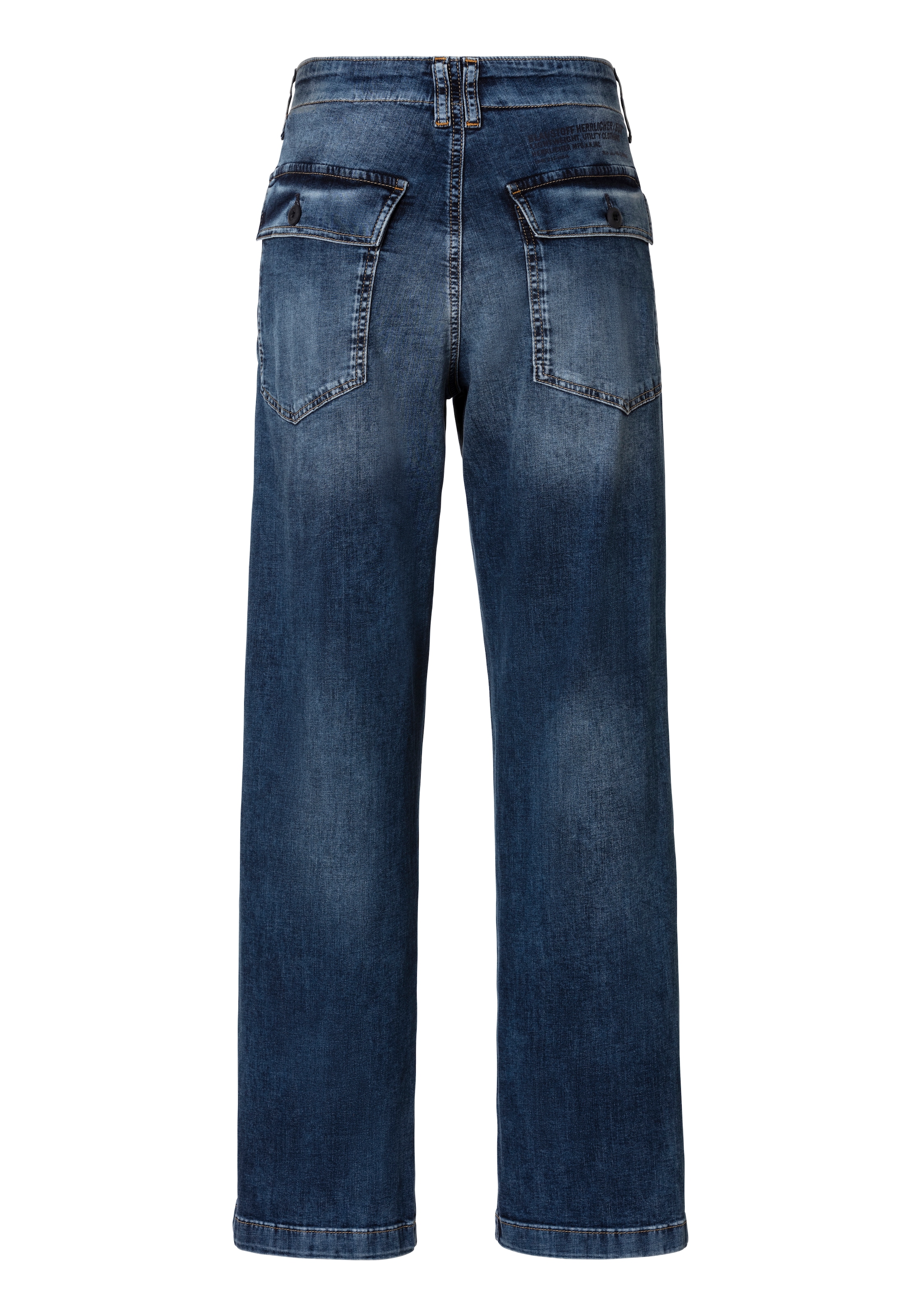 Herrlicher 5-Pocket-Jeans »Fatique Women Wide Recycled Light Denim«, mit großen aufgesetzten Taschen