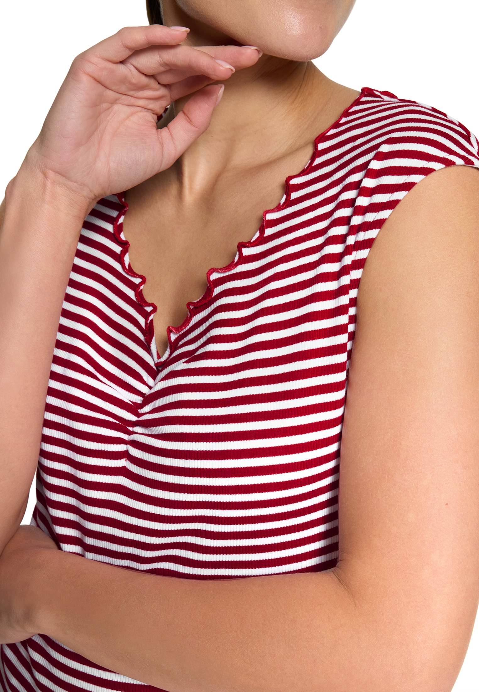 Zero T-Shirt »Damen mit Raffung« 1 Raffung