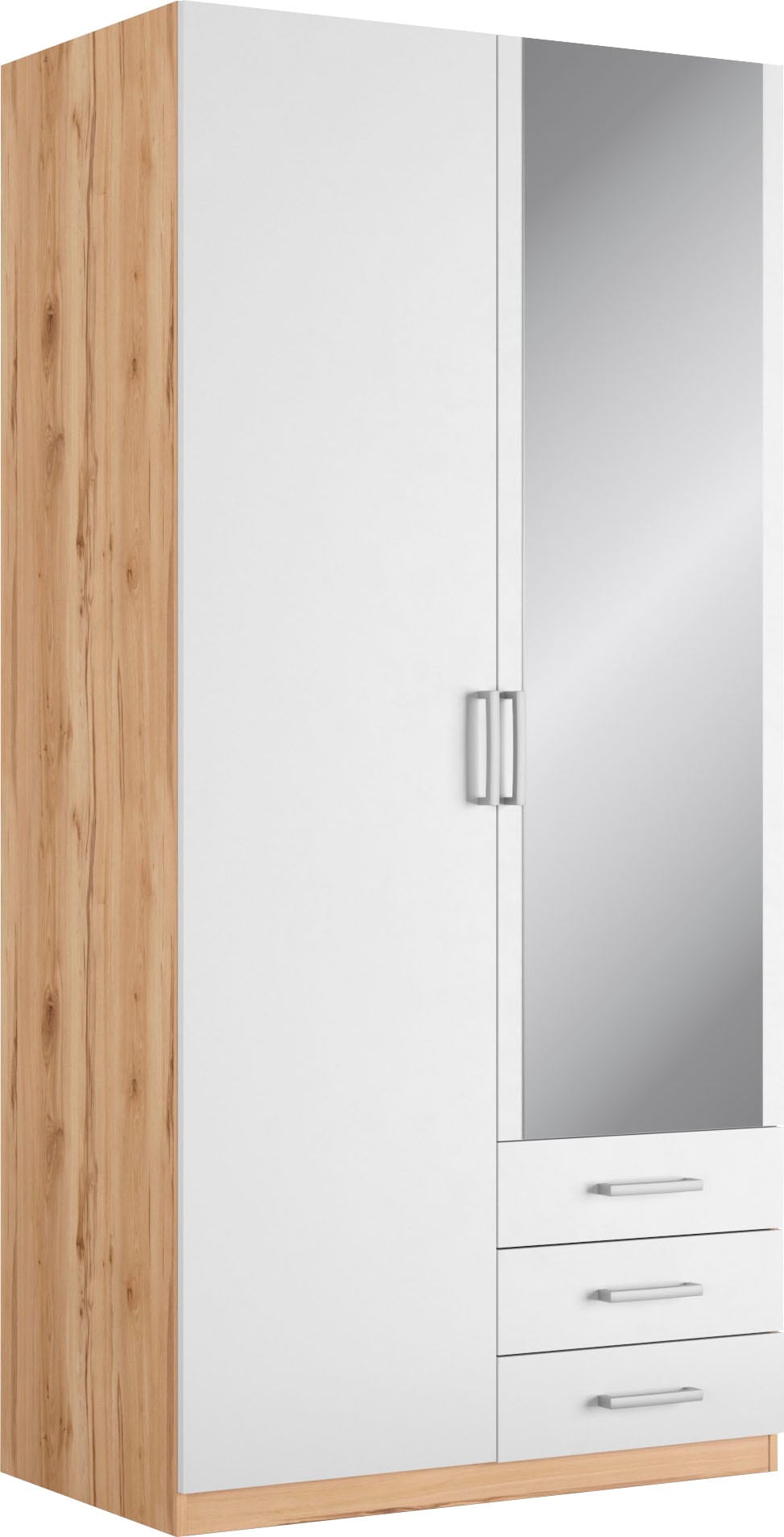 priess Kleiderschrank "Amsterdam, viel Stauraum durch viele Schubkästen, Spiegeltüren" Optional mit LED-Beleuchtung, Made in Germany