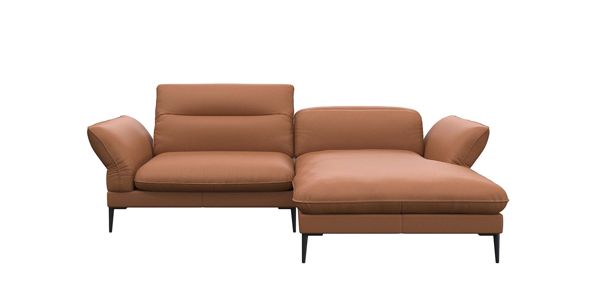 FLEXLUX Ecksofa »Salino, Funktionssofa mit Recamiere, Relaxsofa, Ecksofa«, Sofa mit Arm- und Kopfteil-Verstellungen, Kaltschaum & Stahl-Wellen