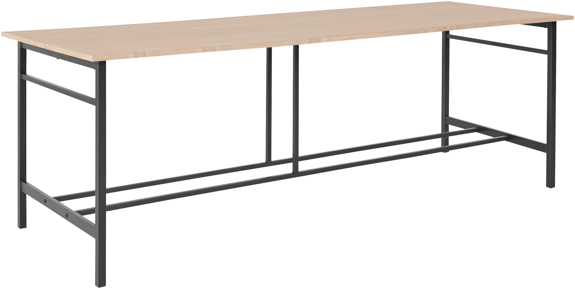 Esstisch HOME AFFAIRE "Sare", weiß (weiß geölt, schwarz, weiß geölt), B:220cm H:77cm T:85cm, Tische, Esstisch, mit Echtholzfurnier aus Eiche 2