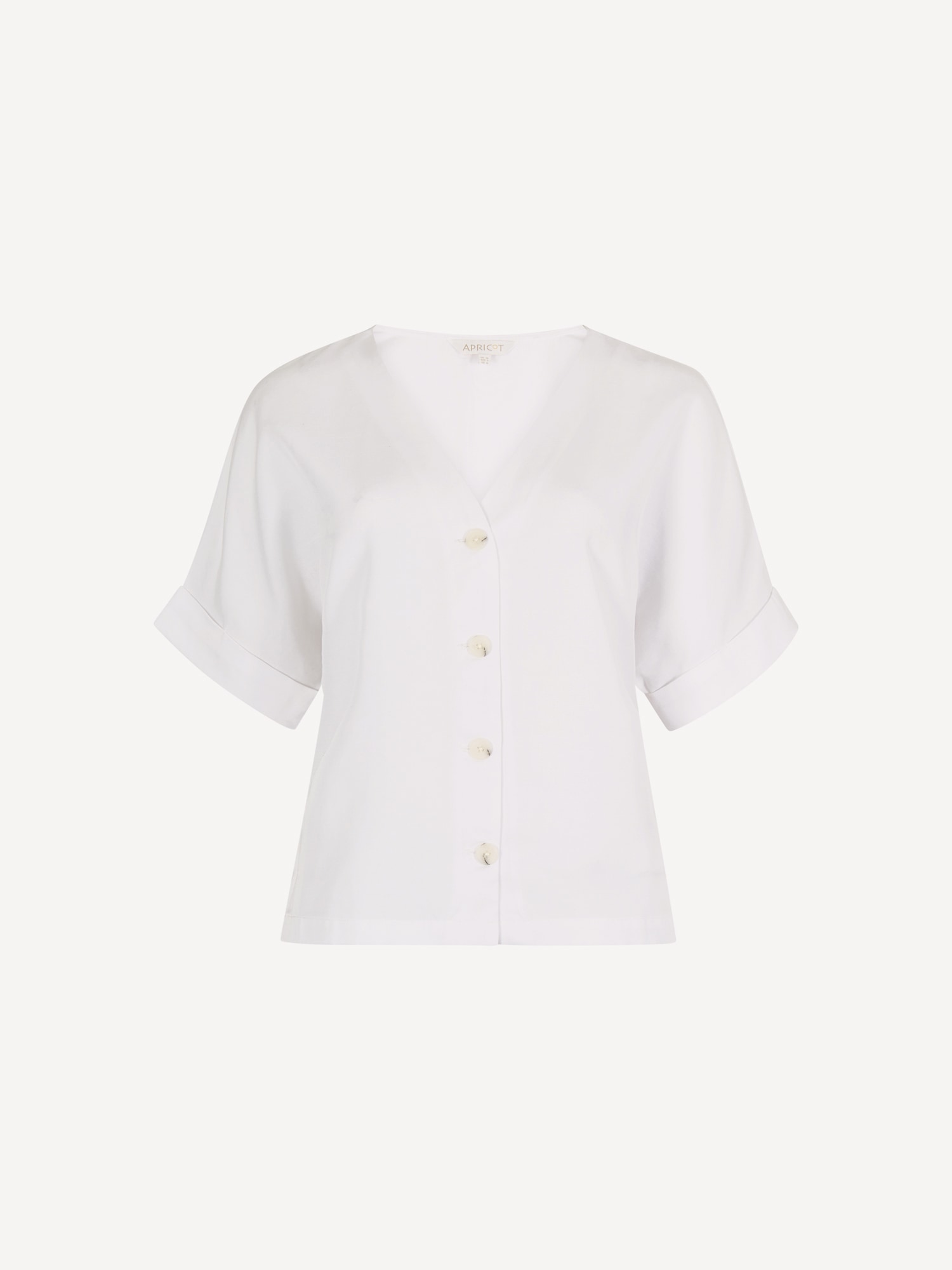 Apricot Shirtbluse »Leichtes Shirt mit V-Ausschnitt« mit Knopfleiste