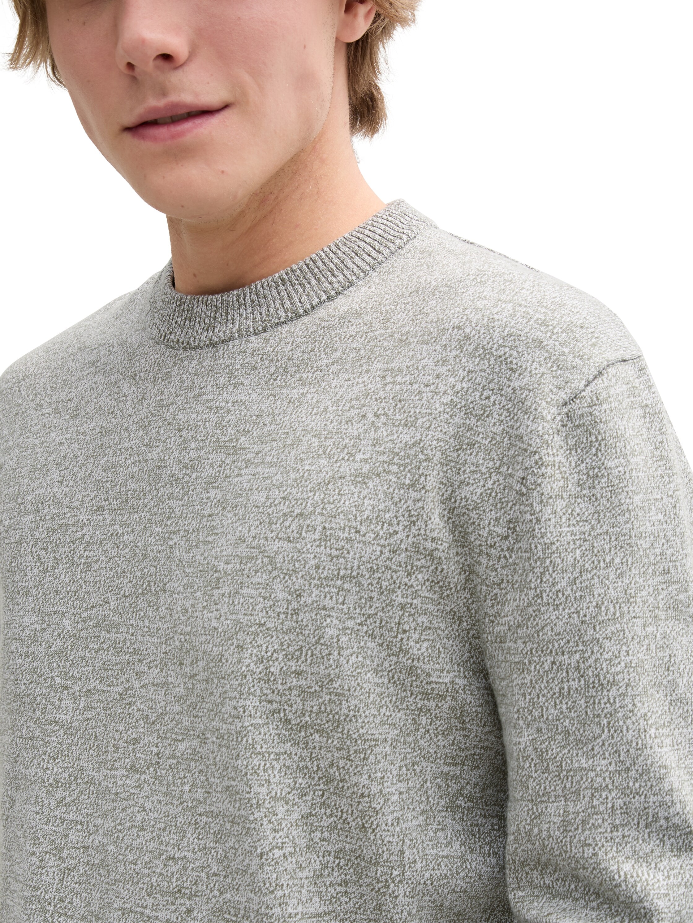 TOM TAILOR Denim Strickpullover, in melierter Optik