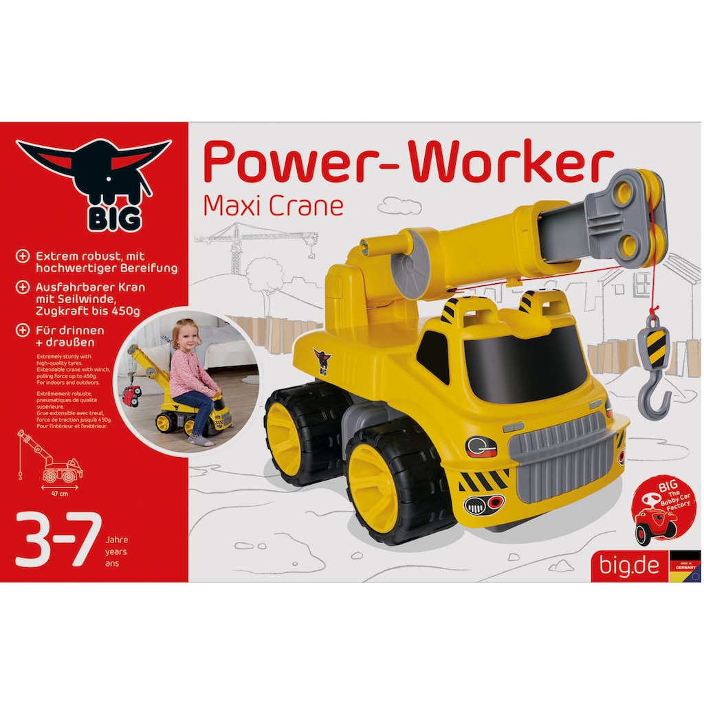 BIG Spielzeug-Kran »BIG Power-Worker Maxi-Kran«, Aufsitz-Kran, Made in Germany