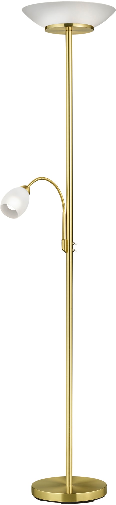 Deckenfluter "Gerry", 2, Ø 34cm H: 180cm, 1 Stk., grau, REALITY LEUCHTEN, Wohnzimmer, Leuchten, Schalter,Getrennt schaltbar,Flexibel, Leuchtmittel