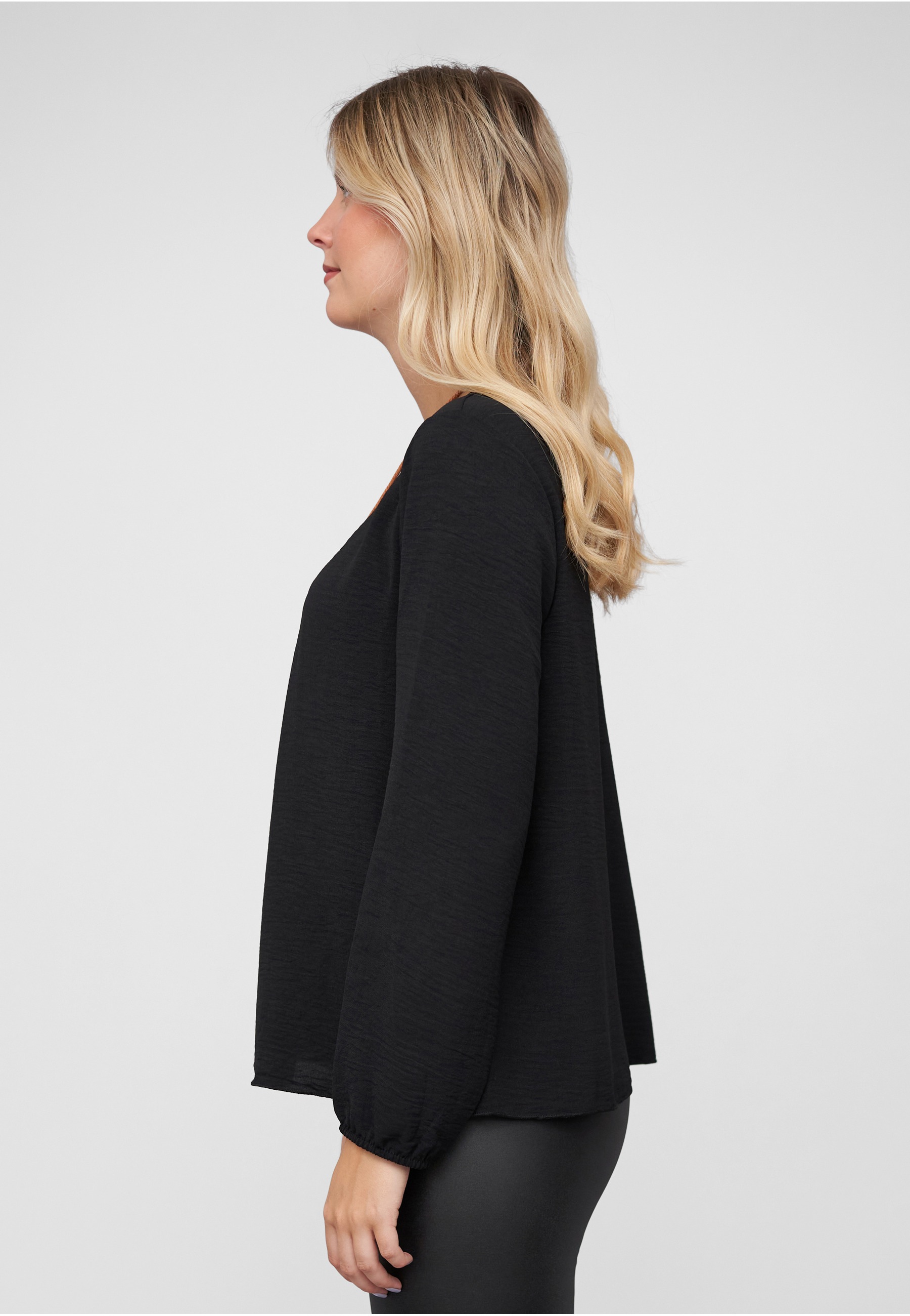 CLOUD 5IVE Klassische Bluse »CLOUD 5IVE Longsleeve Blouse with Necklace«