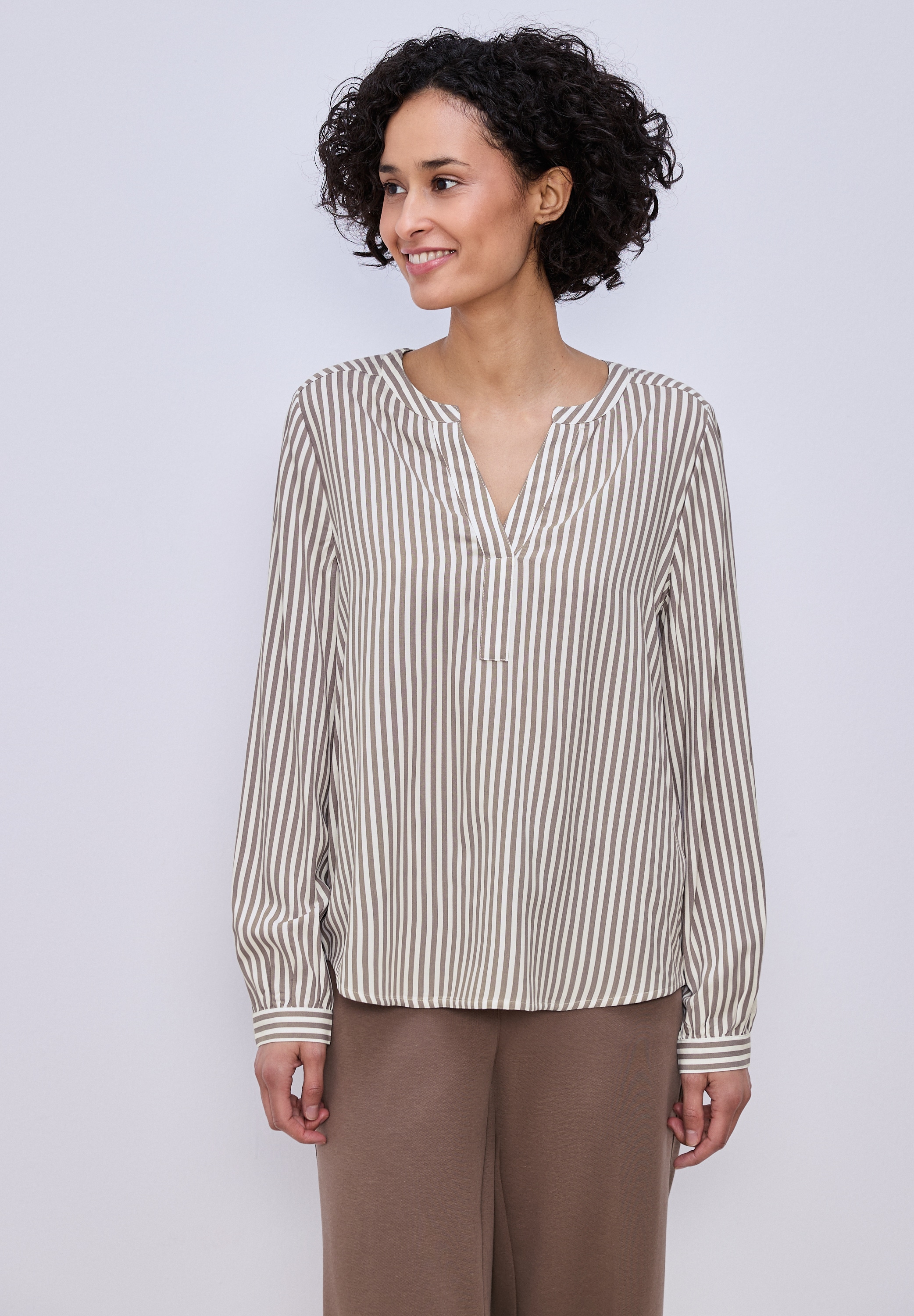 STREET ONE Langarmbluse im Streifen-Design günstig online kaufen