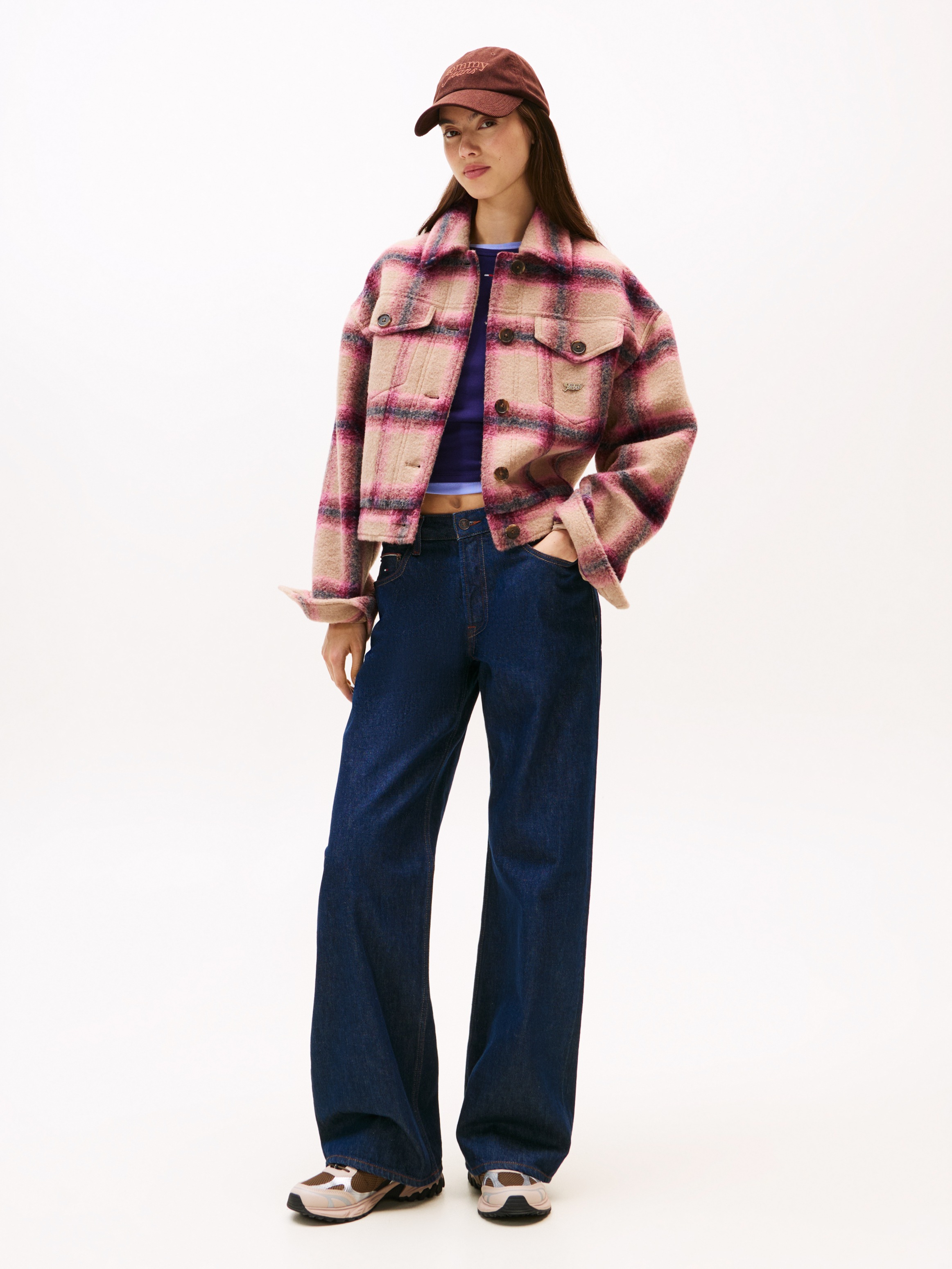 Thumbnail - Tommy Jeans Hemdjacke "TJW WOOL TRUCKER JACKET" Materialmix, mit Wolle