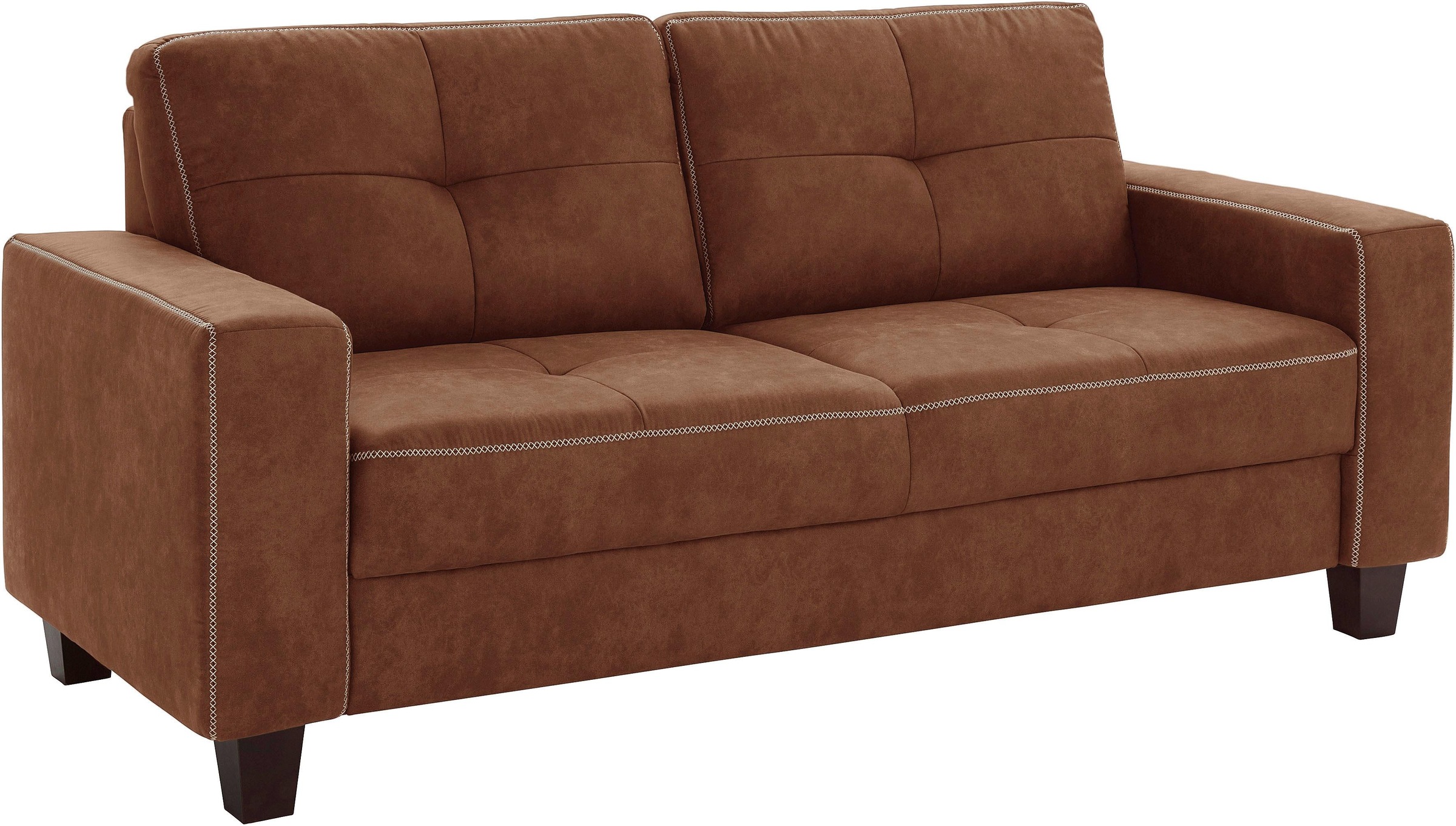 Home affaire 3-Sitzer "Varese" mit Kreuznaht und Federkern günstig online kaufen