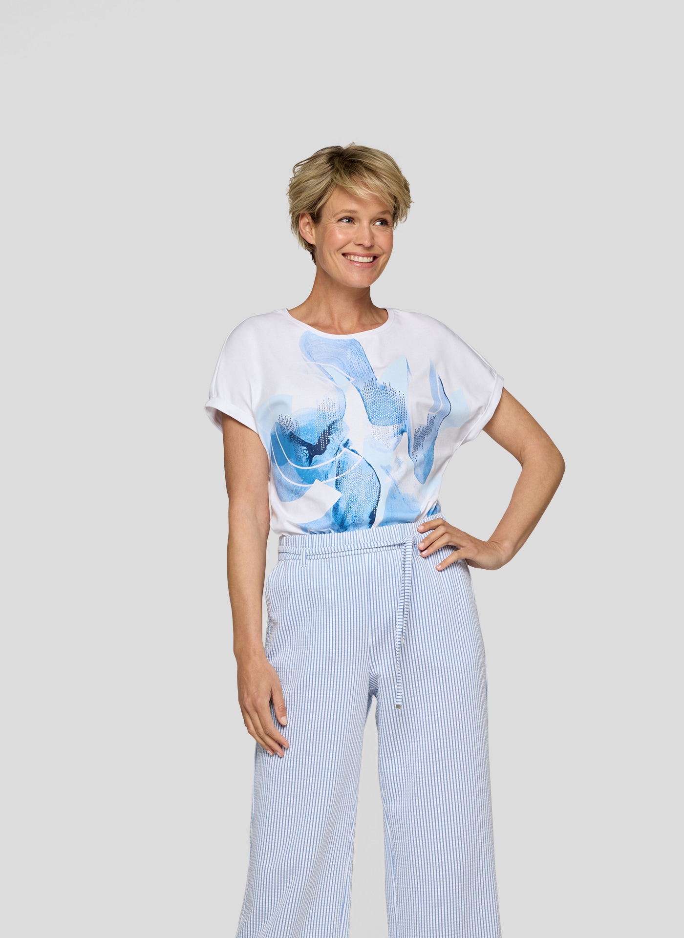 Rabe Print-Shirt "Rabe Shirt mit modernem Print in Aquarell-Optik" günstig online kaufen