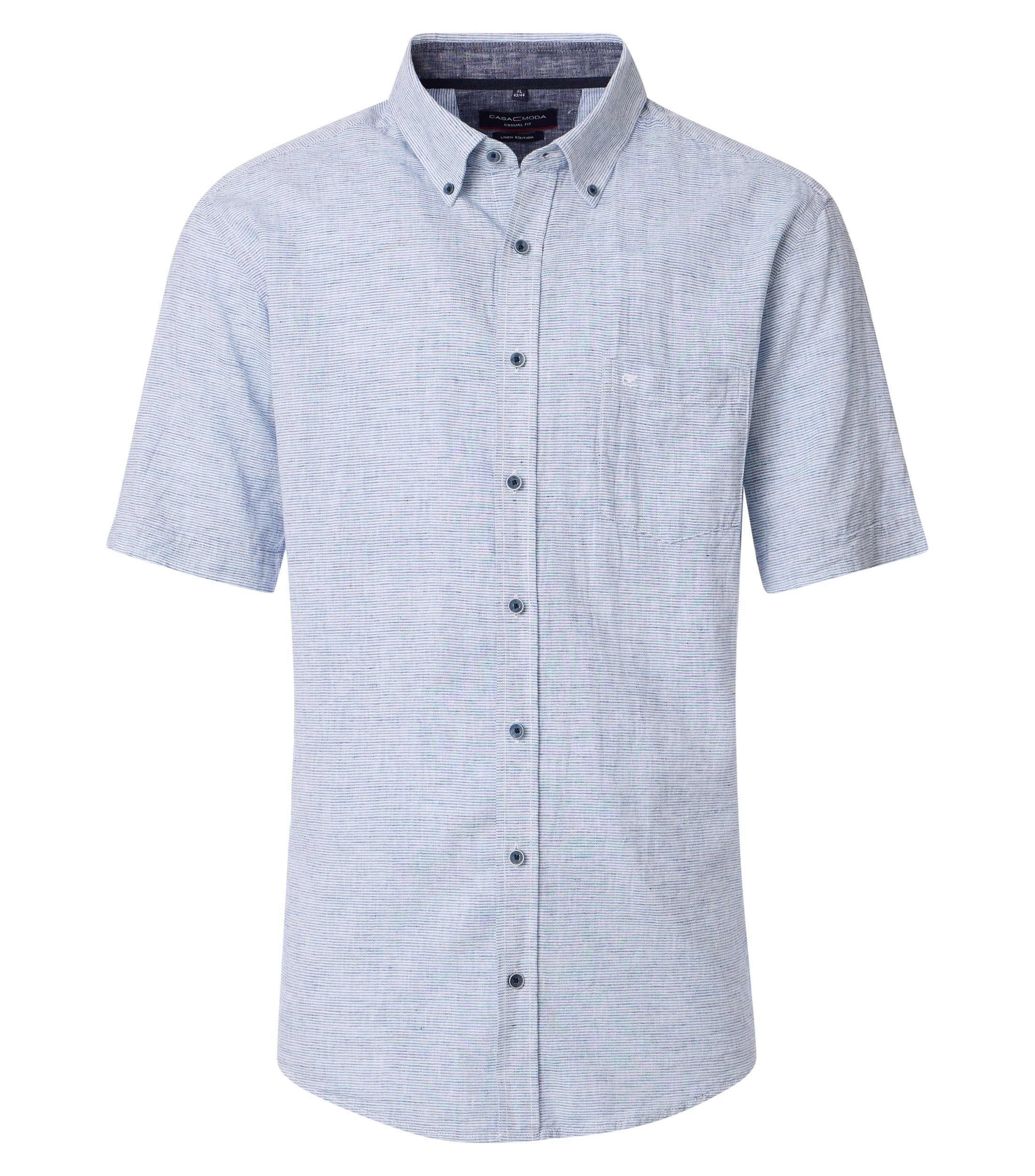CASAMODA Kurzarmhemd "CASAMODA Leinenhemd Kurzarm gestreift" günstig online kaufen