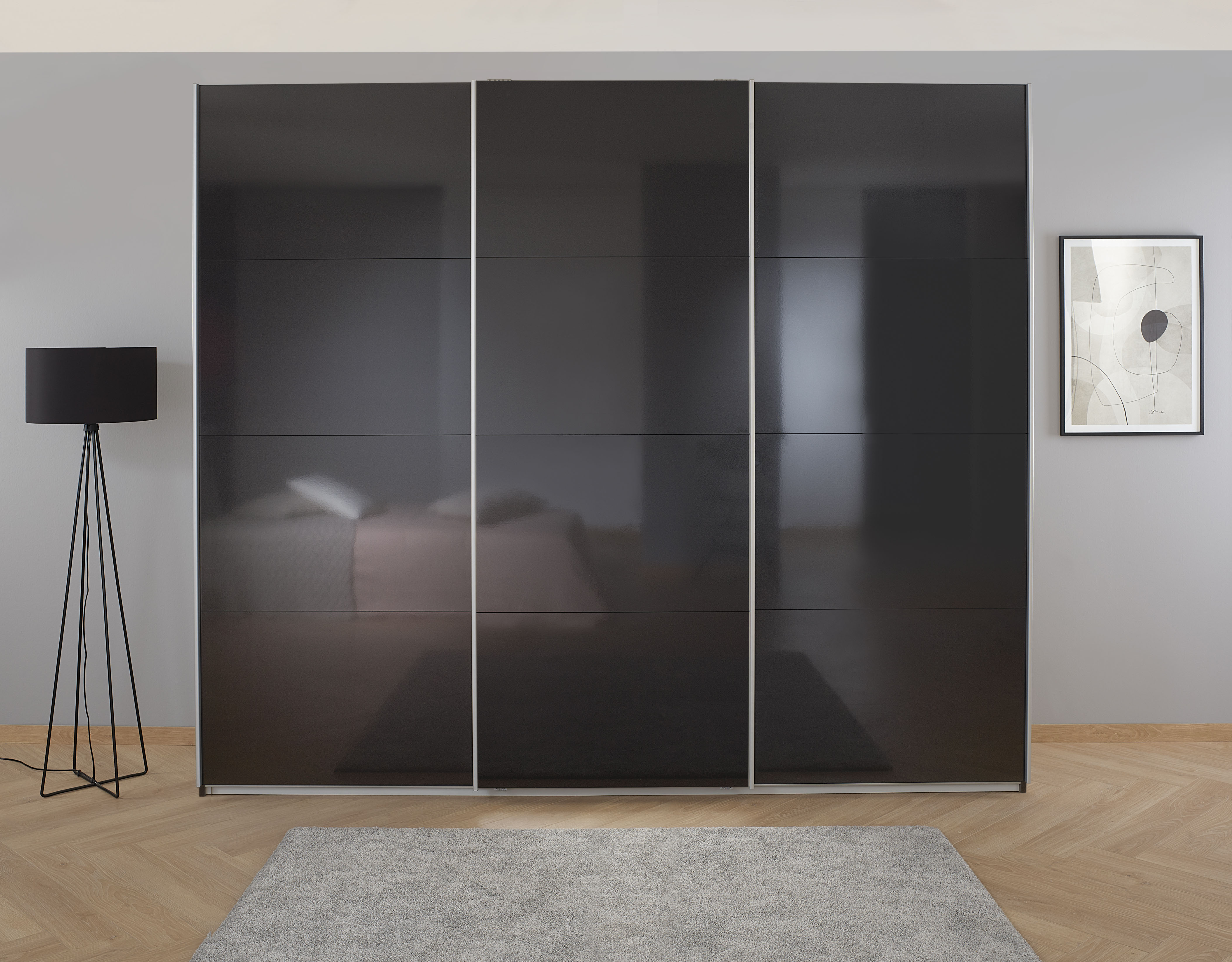 OTTO home Kleiderschrank "Mehrzweckschrank Aktenschrank Möbel Mietswohnung Schlafzimmer KOLUNA" 3 Ausstattungen BASIC/CLASSIC/PREMIUM (inkl. SOFT-CLOSE-FUNKTION), Breiten 203/271/315/360cm Höhen 210/229 Hochglanzfront MADE IN GERMANY