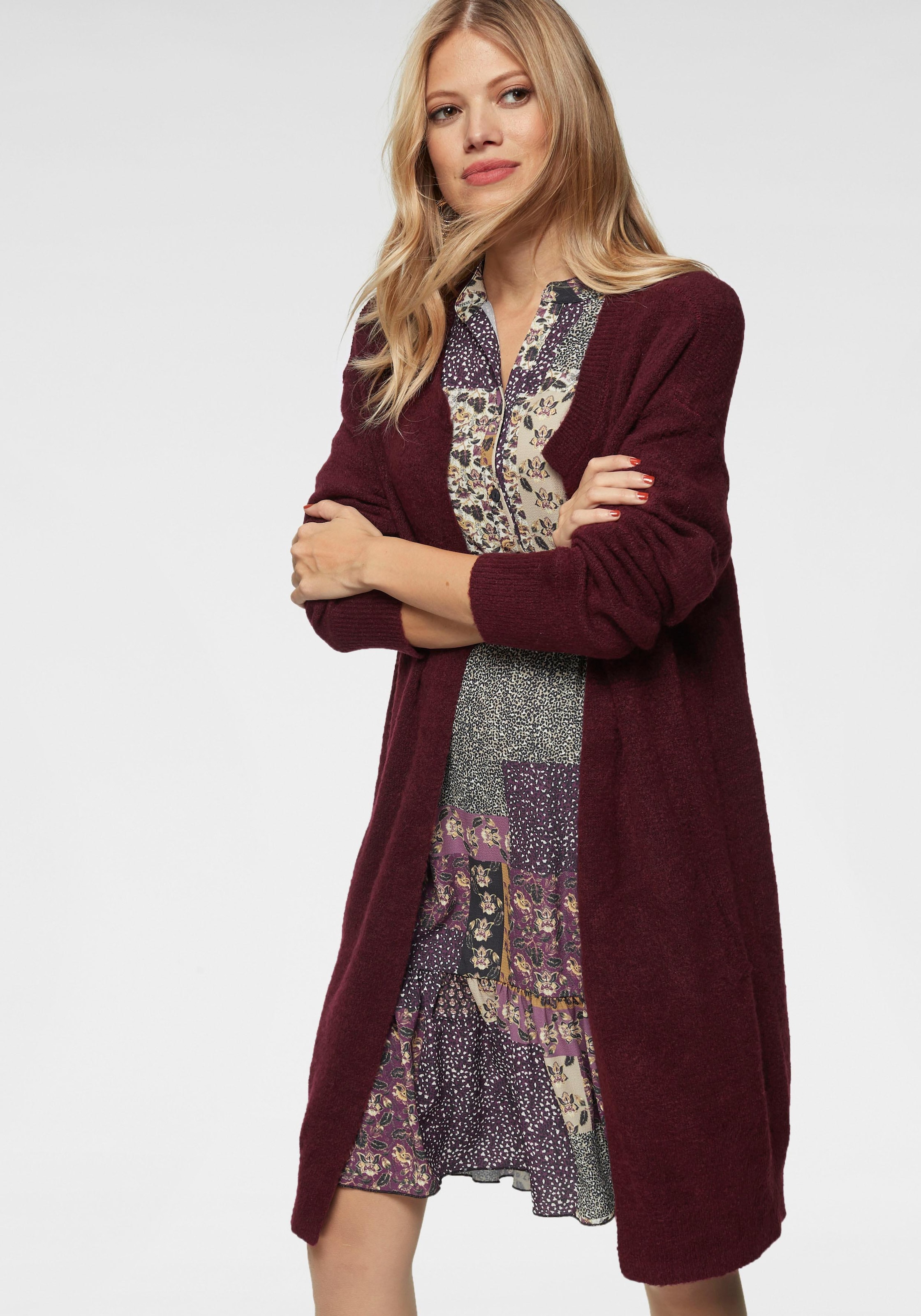 Aniston CASUAL Strickjacke online BAUR kaufen mit | Langen Ärmeln