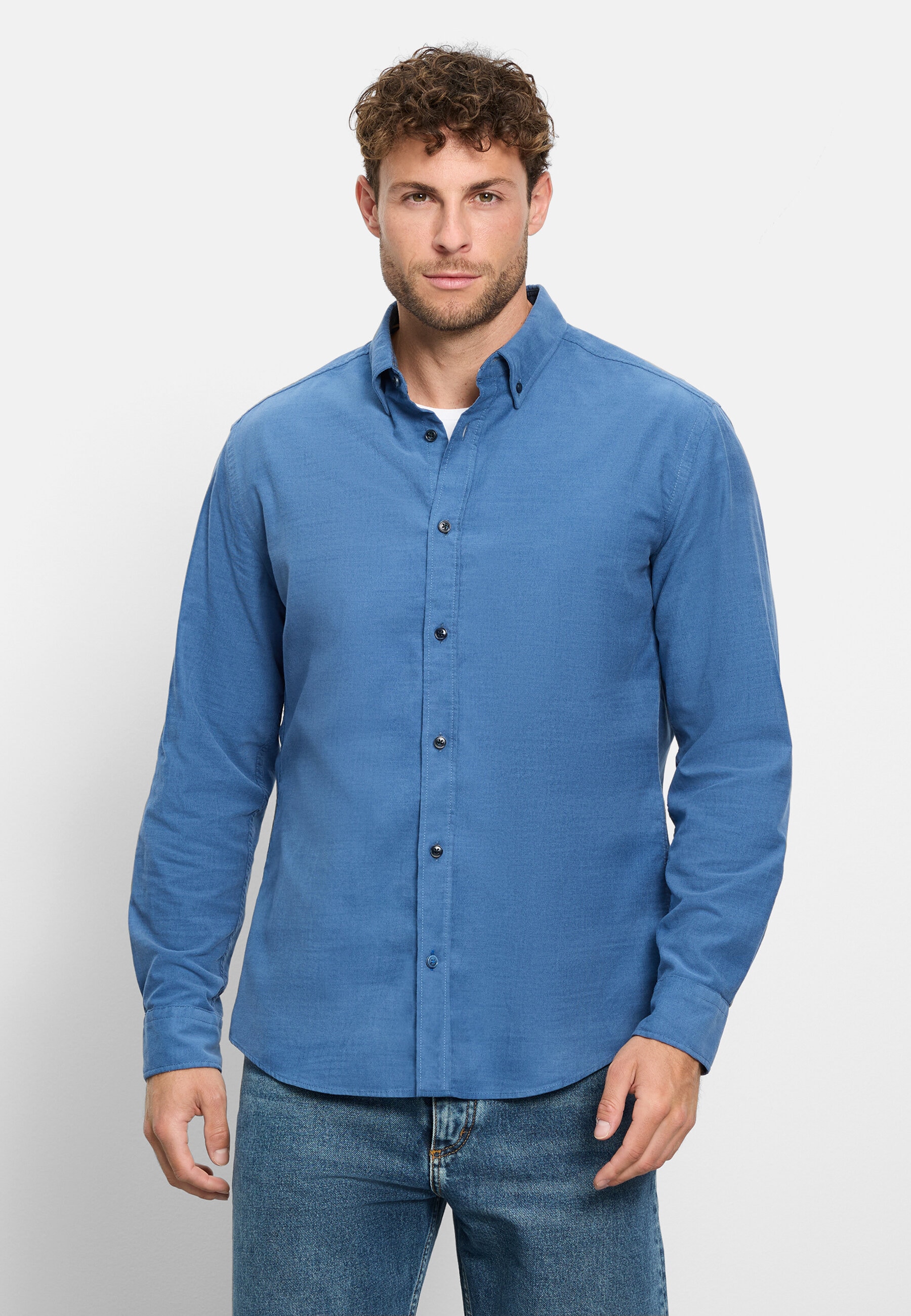 OLYMP Langarmhemd "OLYMP Casual, Regular Fit, Button-down"