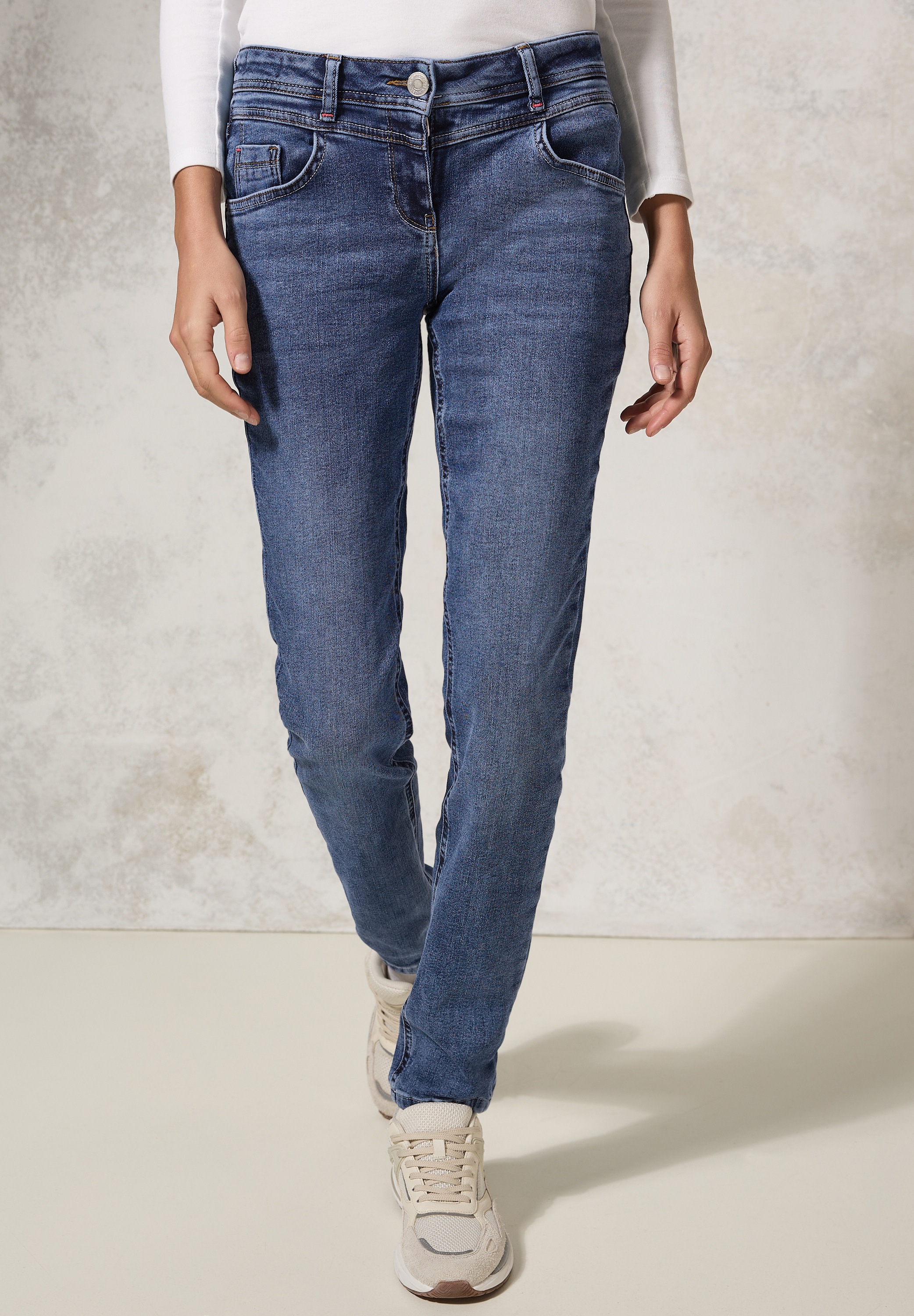 Cecil Slim-fit-Jeans, Middle Waist