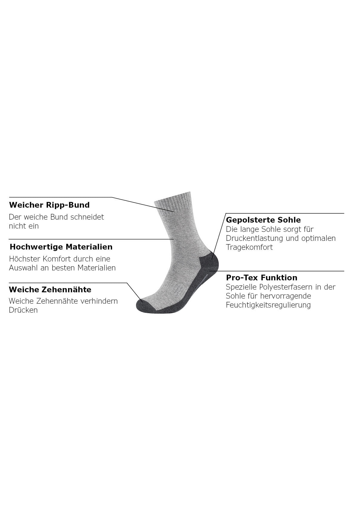 Camano Sportsocken »function«, (4er Pack), mit feuchtigkeitsregulierendem Material