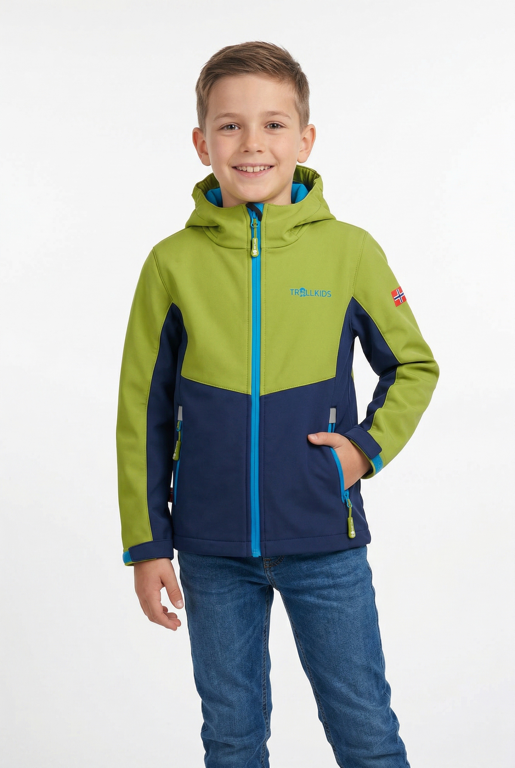 TROLLKIDS Softshelljacke "KIDS KRISTIANSAND JACKET" für Kinder und Jugendliche geeignet, Langarm-Ausführung