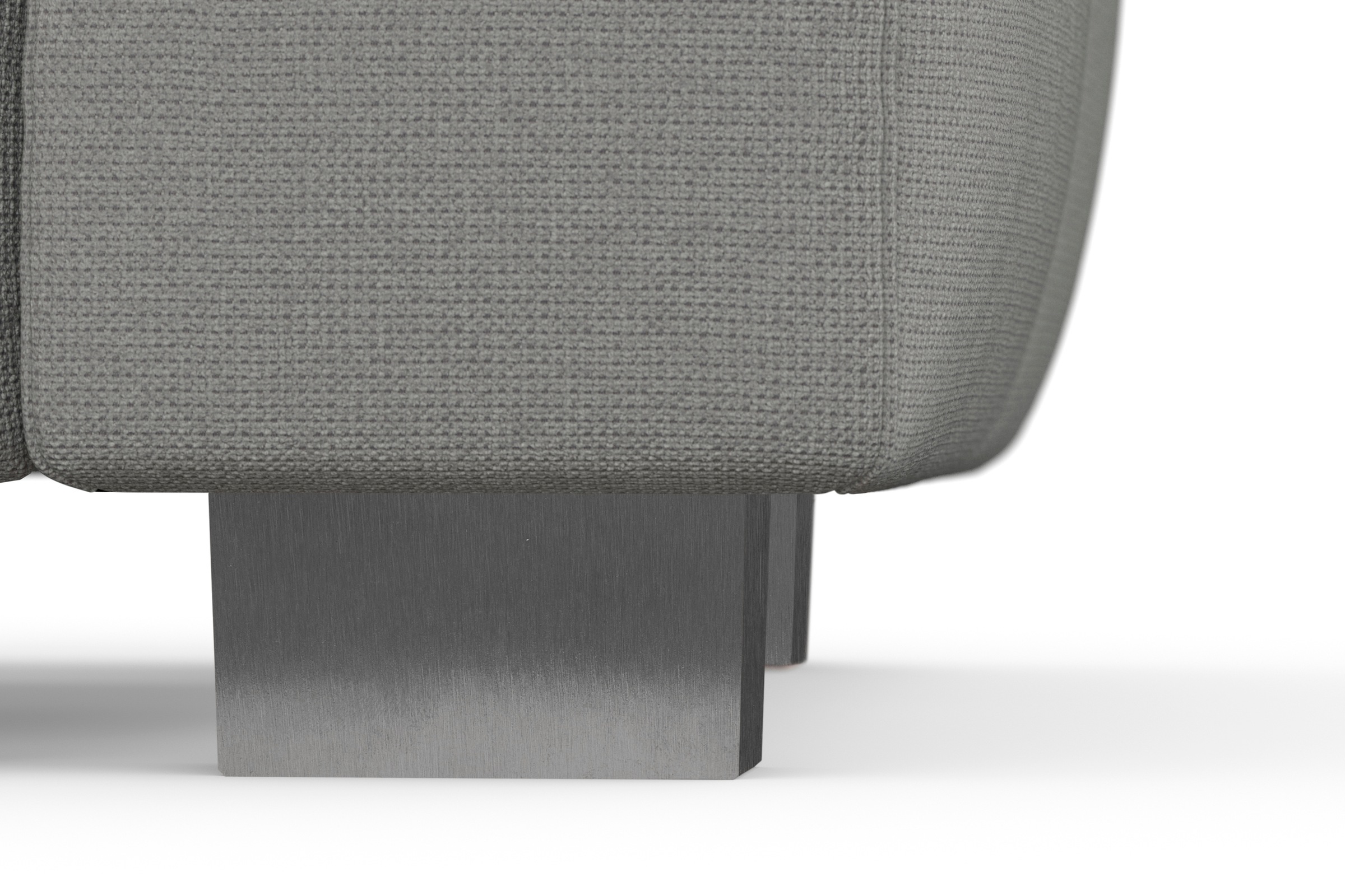 sit&more Ecksofa »Dundee L-Form«, mit Federkern und Edelstahlfüßen, wahlweise mit Kopfteilverstellung