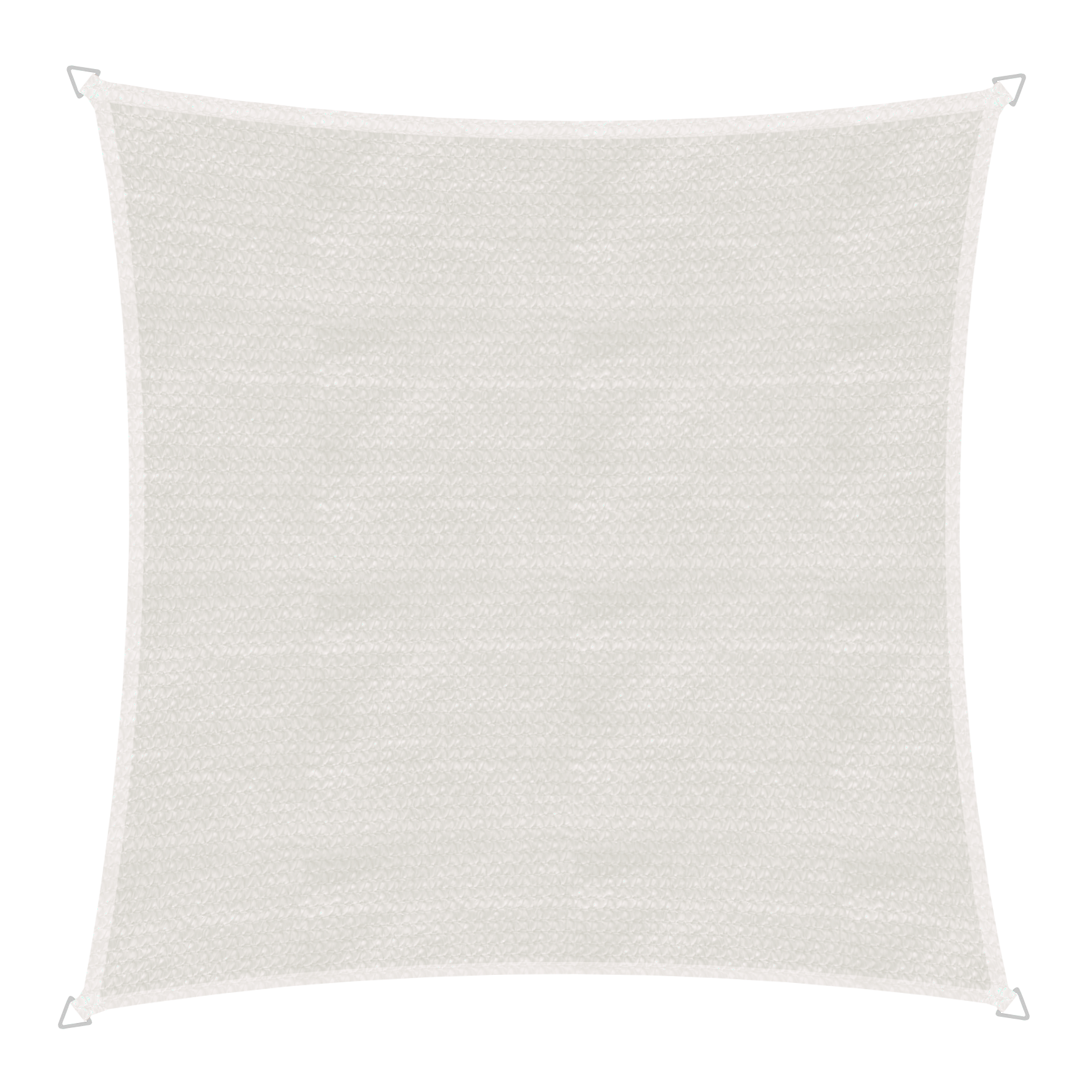 Windhager Sonnensegel »Sonnenschutz aus pflegeleichtem HDPE-Gewebe, Sonnensegel Quadrat« wind- und wasserdurchlässig, 5x5 m, inkl. 4x0,7 m, weiß