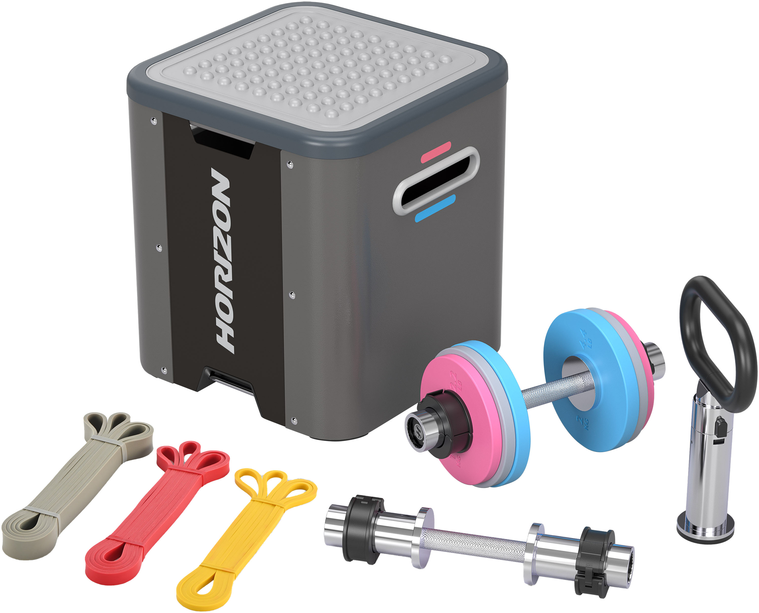 Horizon Fitness Trainingsstation "Cube" Set, 27 Stk. tlg. max. Benutzergewicht 130 kg, max. Trainingsgewicht 40 kg