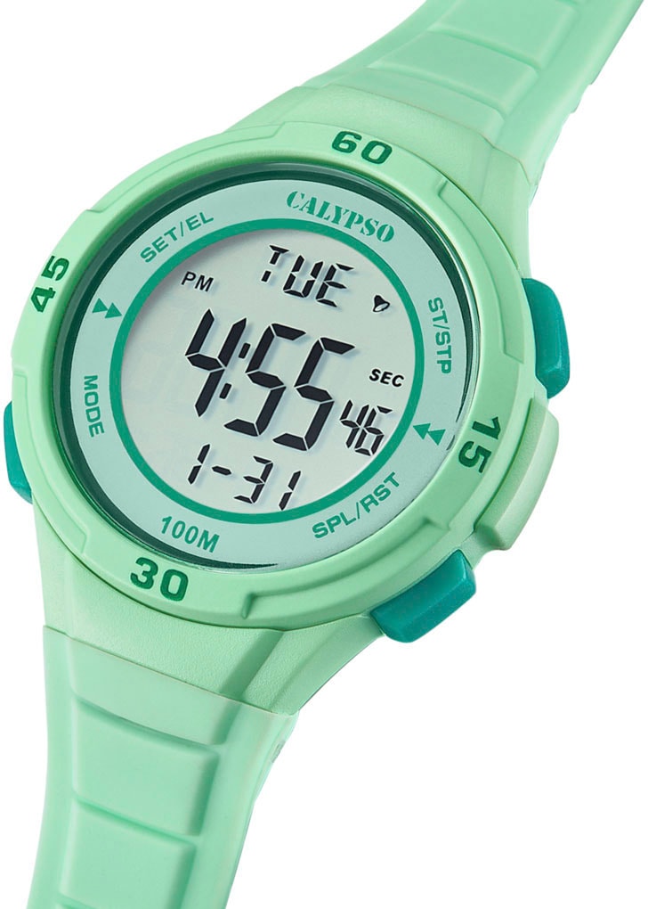 CALYPSO WATCHES Chronograph »Junior Collection, K5830/1«, Quarzuhr, Kinderuhr, Datum, digital, Stoppfunktion, ideal als Geschenk