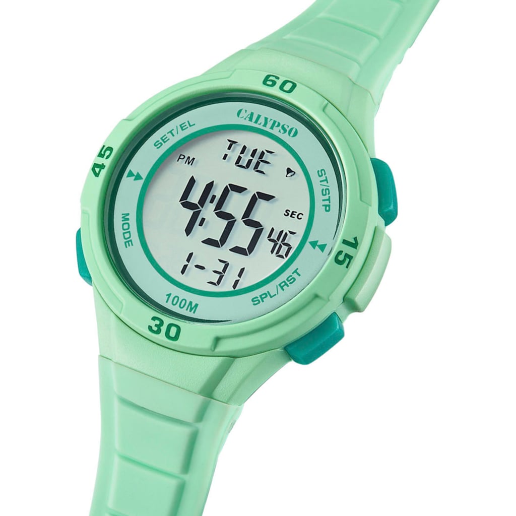 CALYPSO WATCHES Chronograph »Junior Collection, K5830/1«, Quarzuhr, Kinderuhr, Datum, digital, Stoppfunktion, ideal als Geschenk