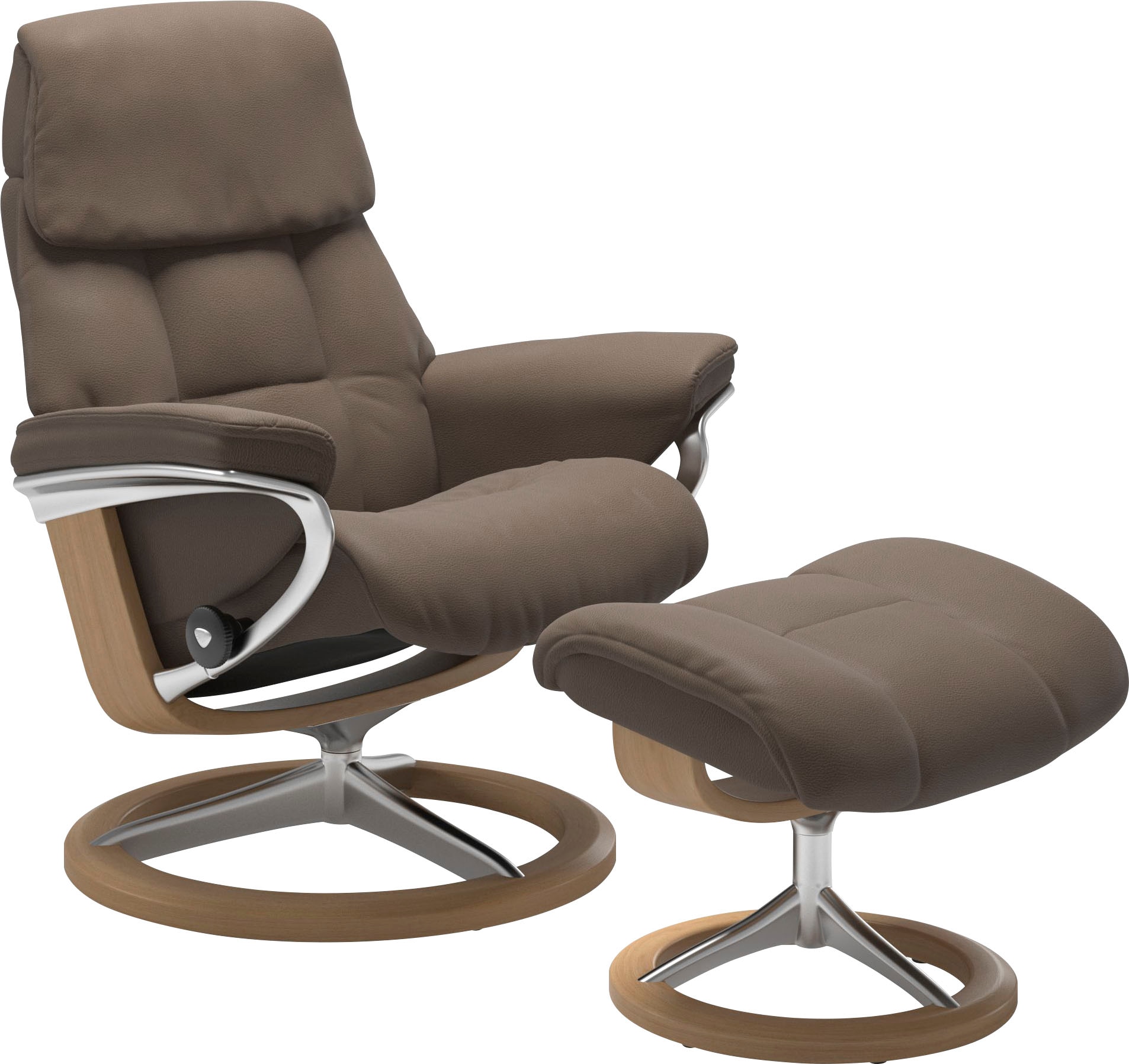 Stressless Relaxsessel "Ruby" mit Signature Base, Größe S, Gestell Eiche, Wenge, Braun & Schwarz