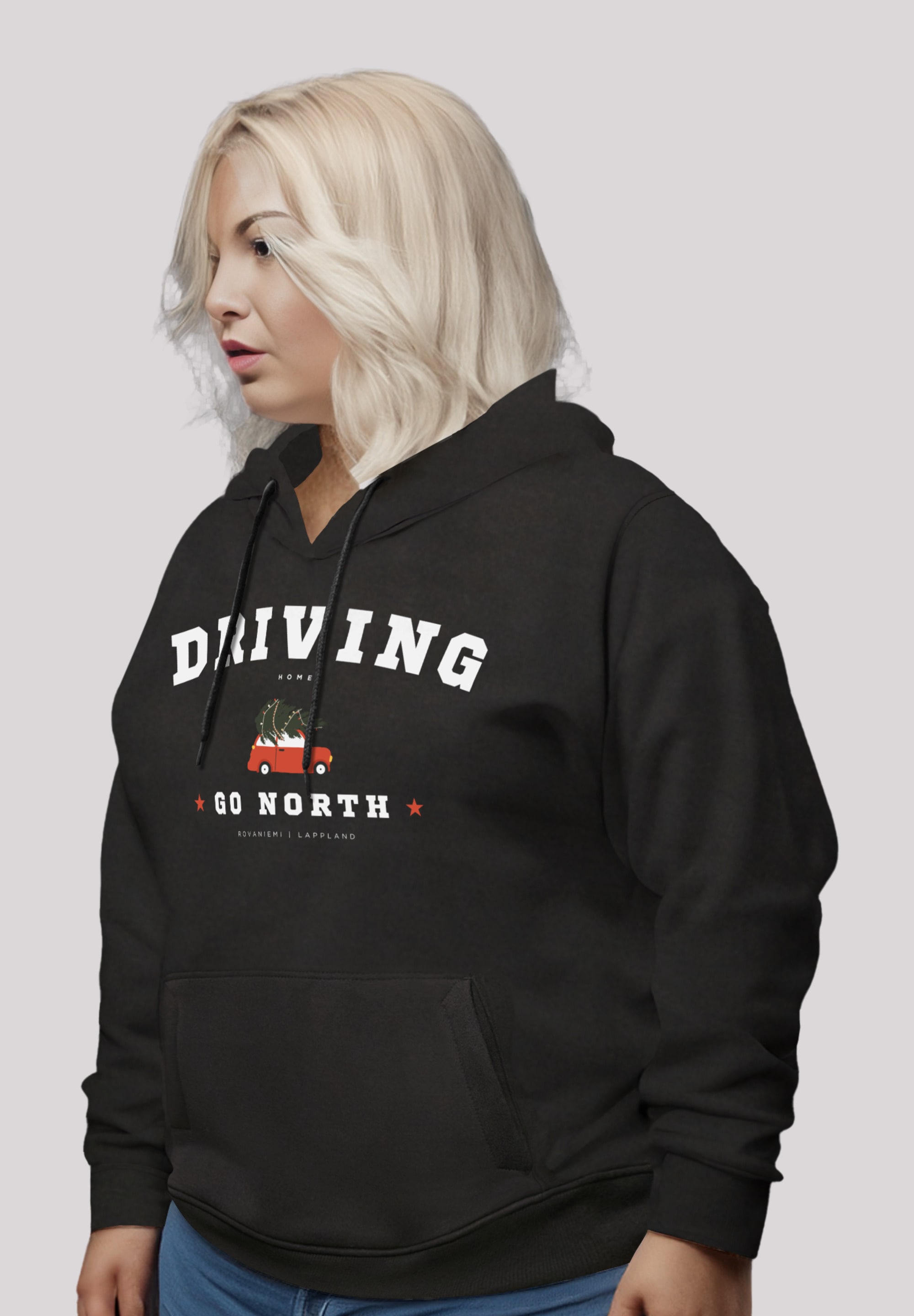 F4NT4STIC Kapuzenpullover »Driving Home Weihnachten PLUSSIZE«, Premium Qualität
