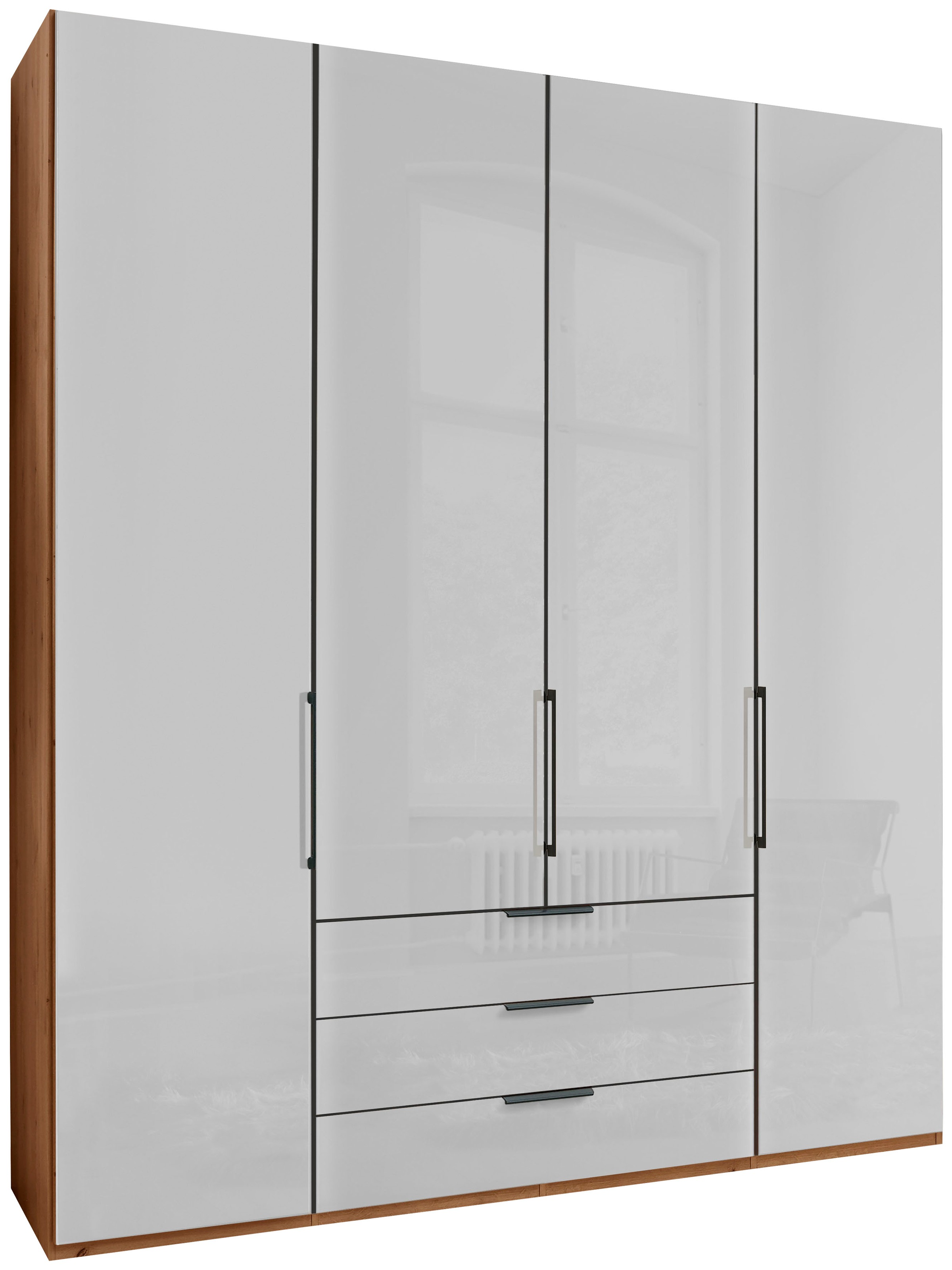 WIEMANN Falttürenschrank "Monaco" mit Glasfront sowie hochwertigen Beschläg günstig online kaufen