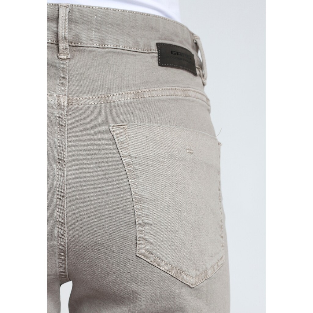 Damenmode Jeans GANG Mom-Jeans »GLORIA-GA«, 5-Pocket Karottenjeans mit schmeichelhafter hoher Leibhöhe beige